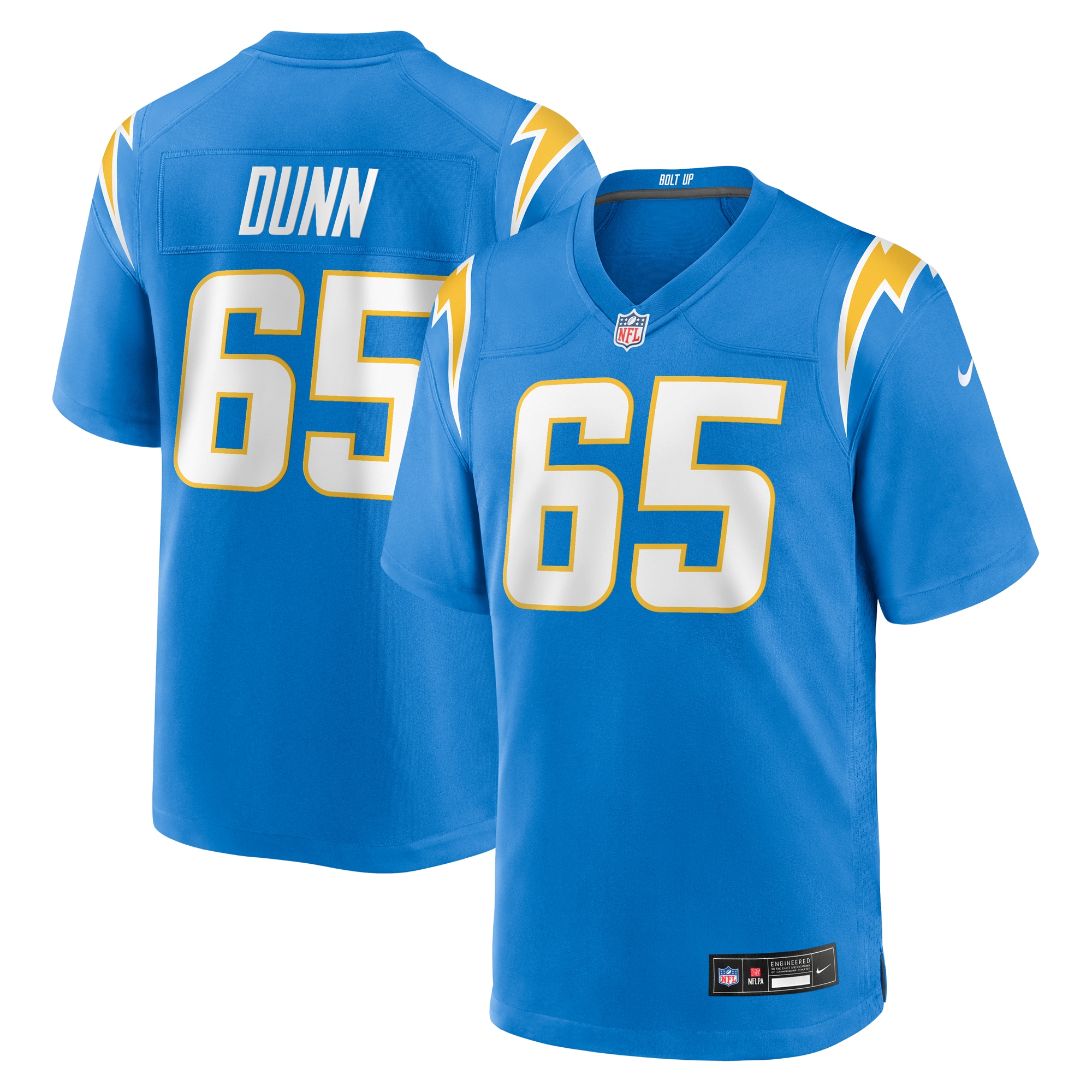 michael dunn los angeles chargers nike team game jersey powder blue clowdercats kvjhu.jpg