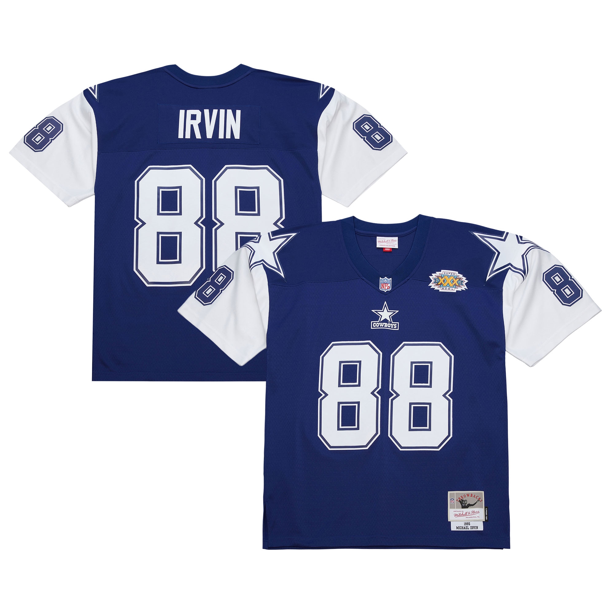 michael irvin dallas cowboys mitchell ness 1995 legacy replica jersey navy clowdercats vdhqp.jpg