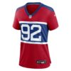 michael strahan new york giants nike womens alternate retired player game jersey century red clowdercats vwmf7.jpg