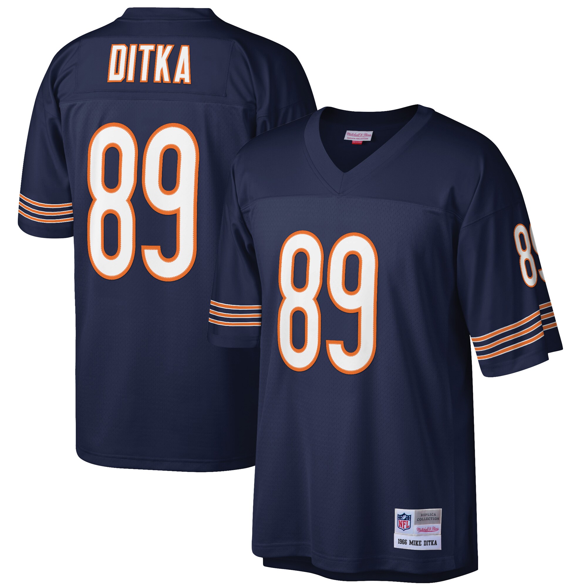 mike ditka chicago bears mitchell ness retired player legacy replica jersey navy clowdercats pylzf.jpg