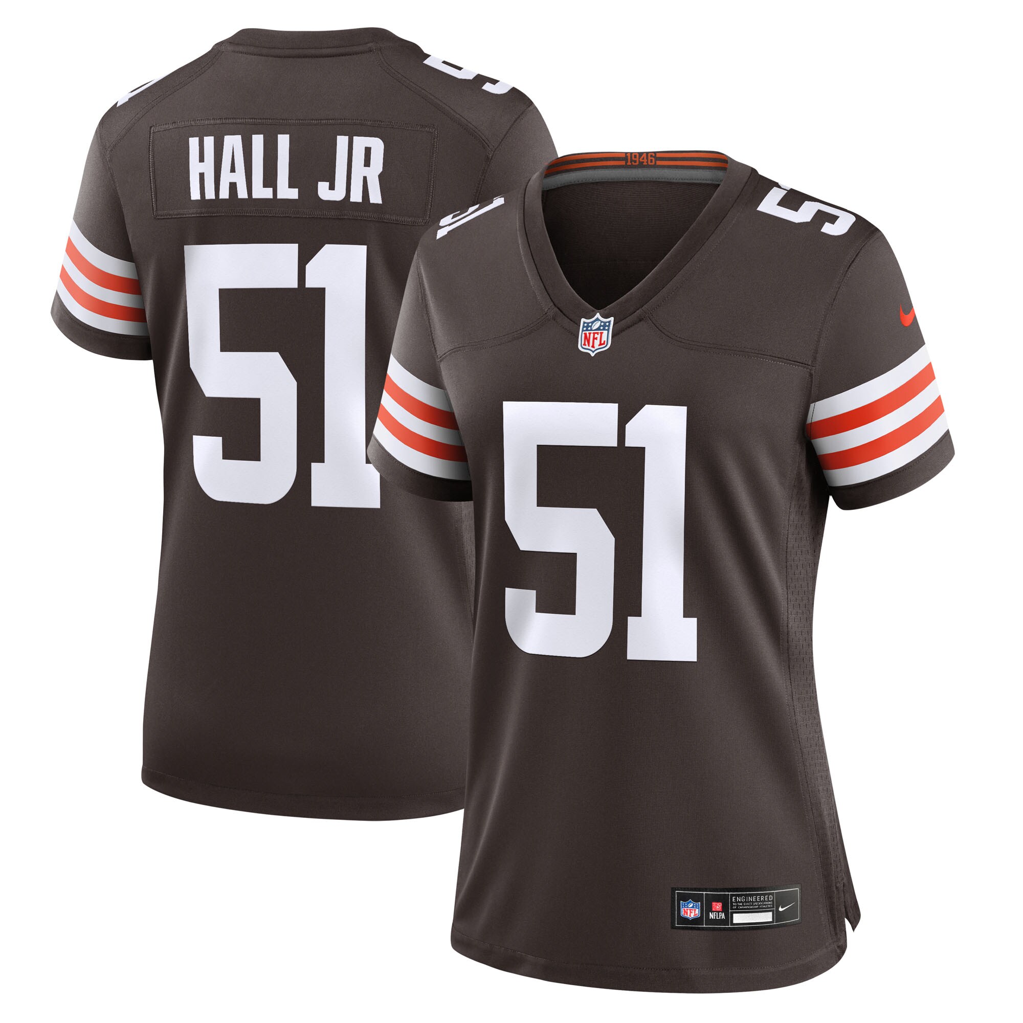 mike hall jr cleveland browns nike womens team game jersey brown clowdercats czxob.jpg