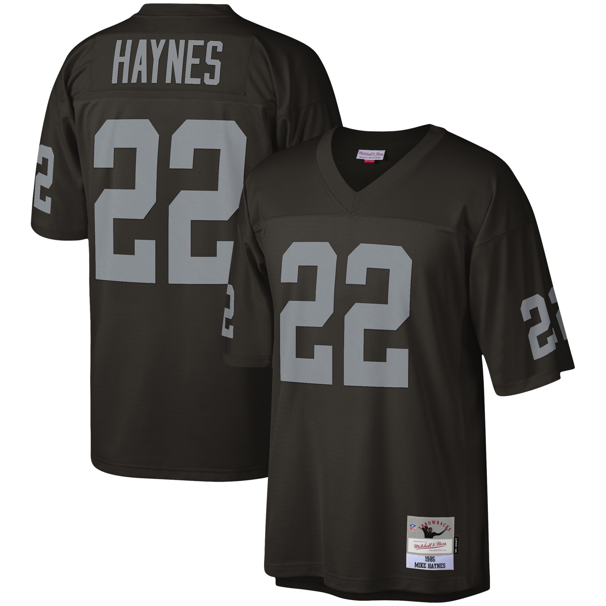 mike haynes las vegas raiders mitchell ness legacy replica jersey black clowdercats 0s489.jpg