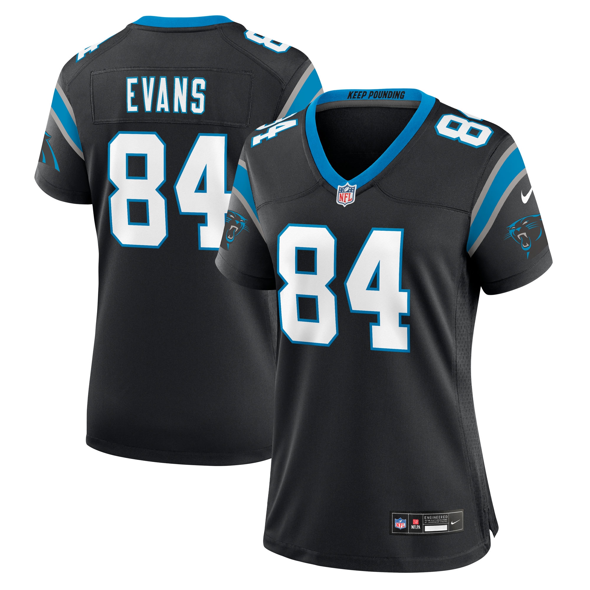 mitchell evans carolina panthers nike womens team game jersey black clowdercats jch7f.jpg