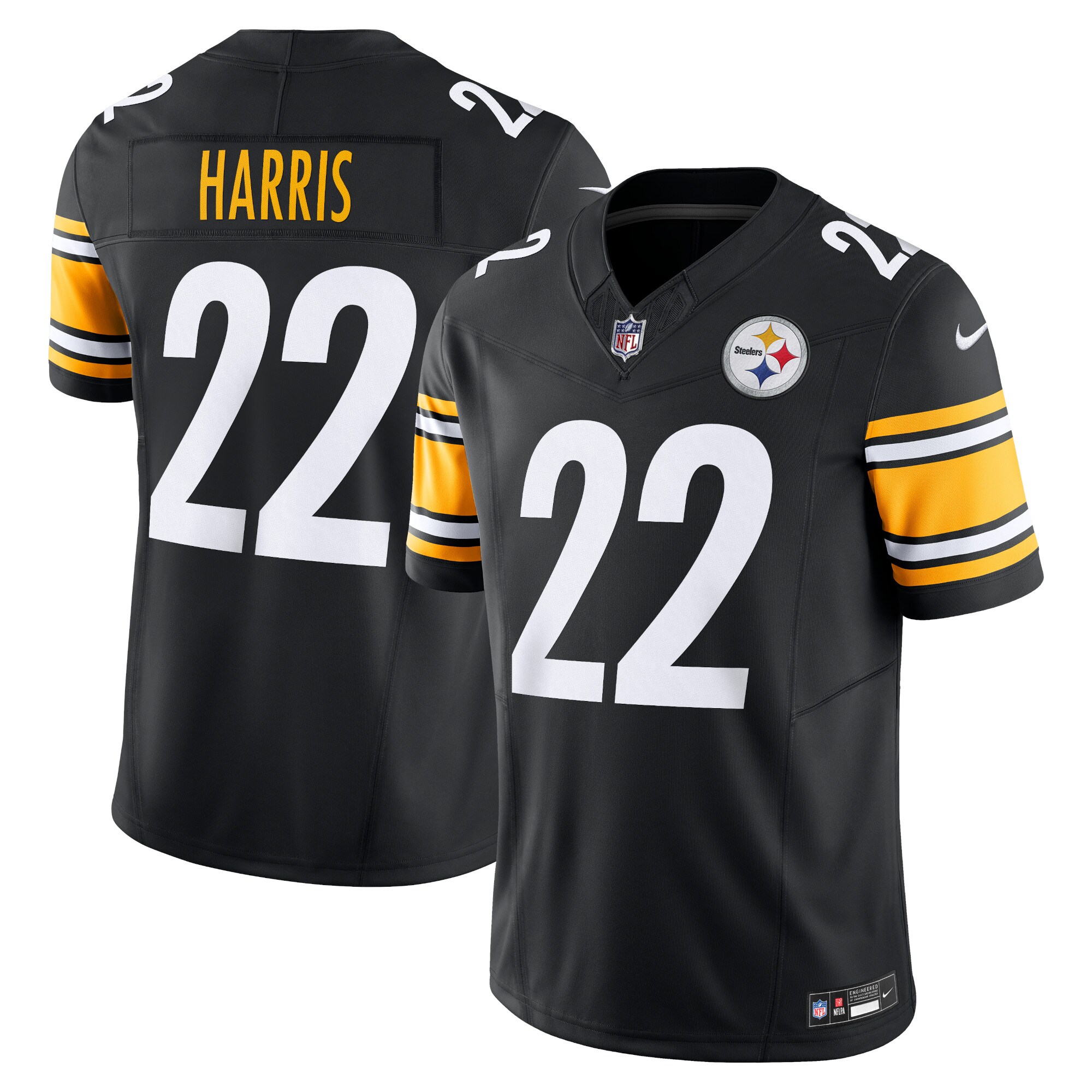 najee harris pittsburgh steelers nike vapor fuse limited jersey black clowdercats 4y4n6.jpg