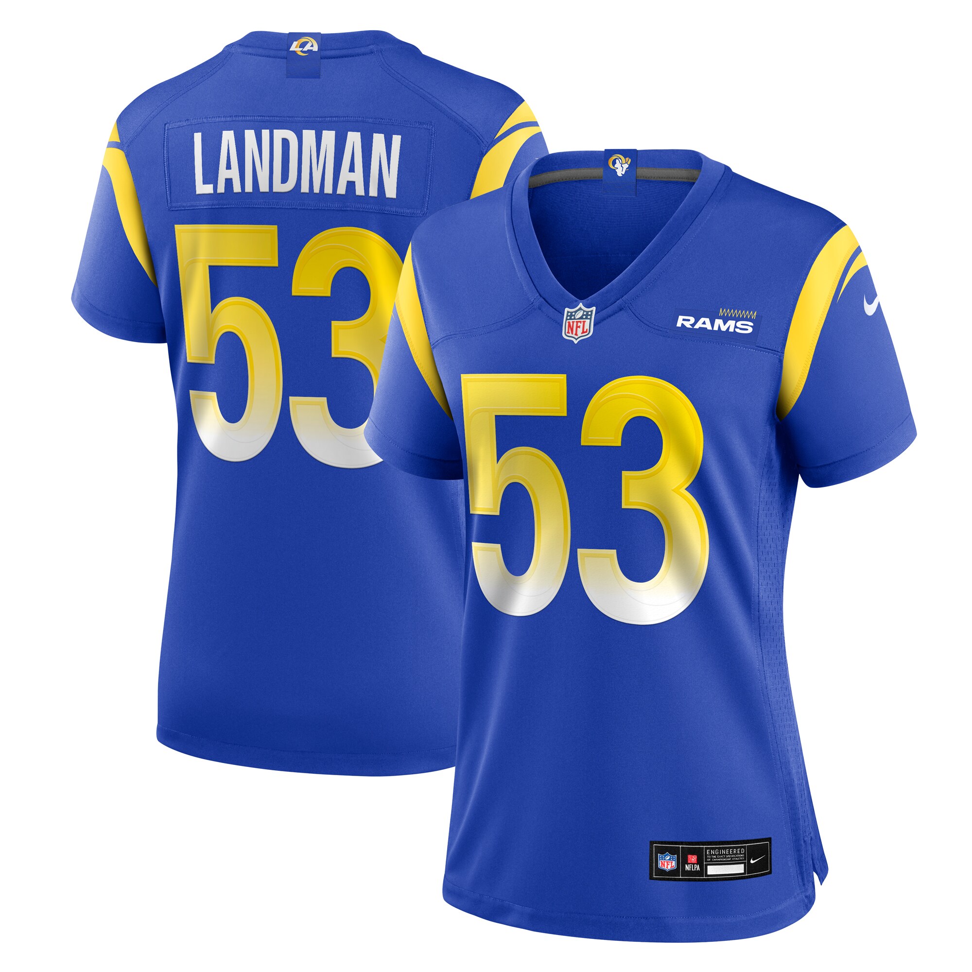 nate landman los angeles rams nike womens team game jersey royal clowdercats vwqhm.jpg