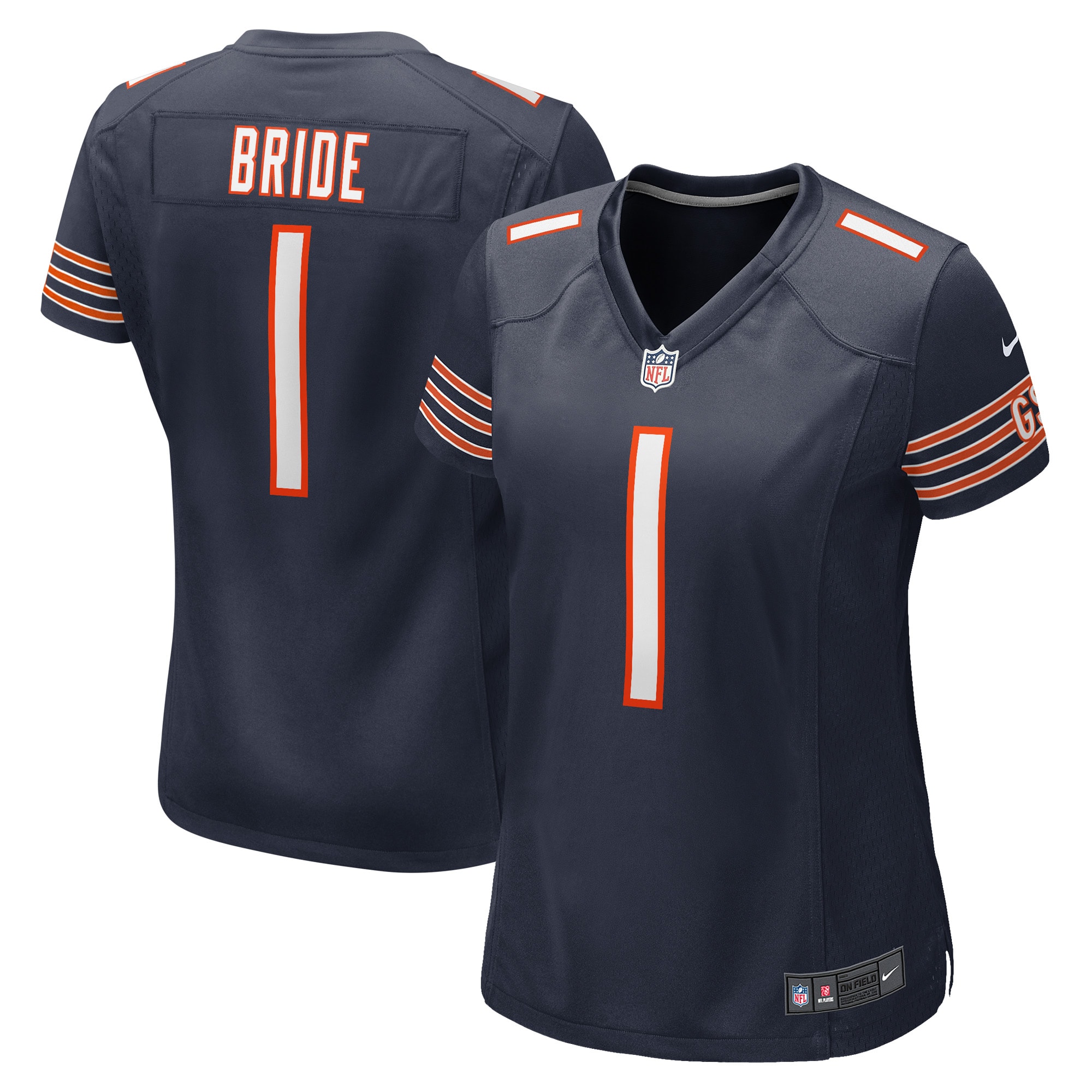 number 1 bride chicago bears nike womens game jersey navy clowdercats sfnig.jpg