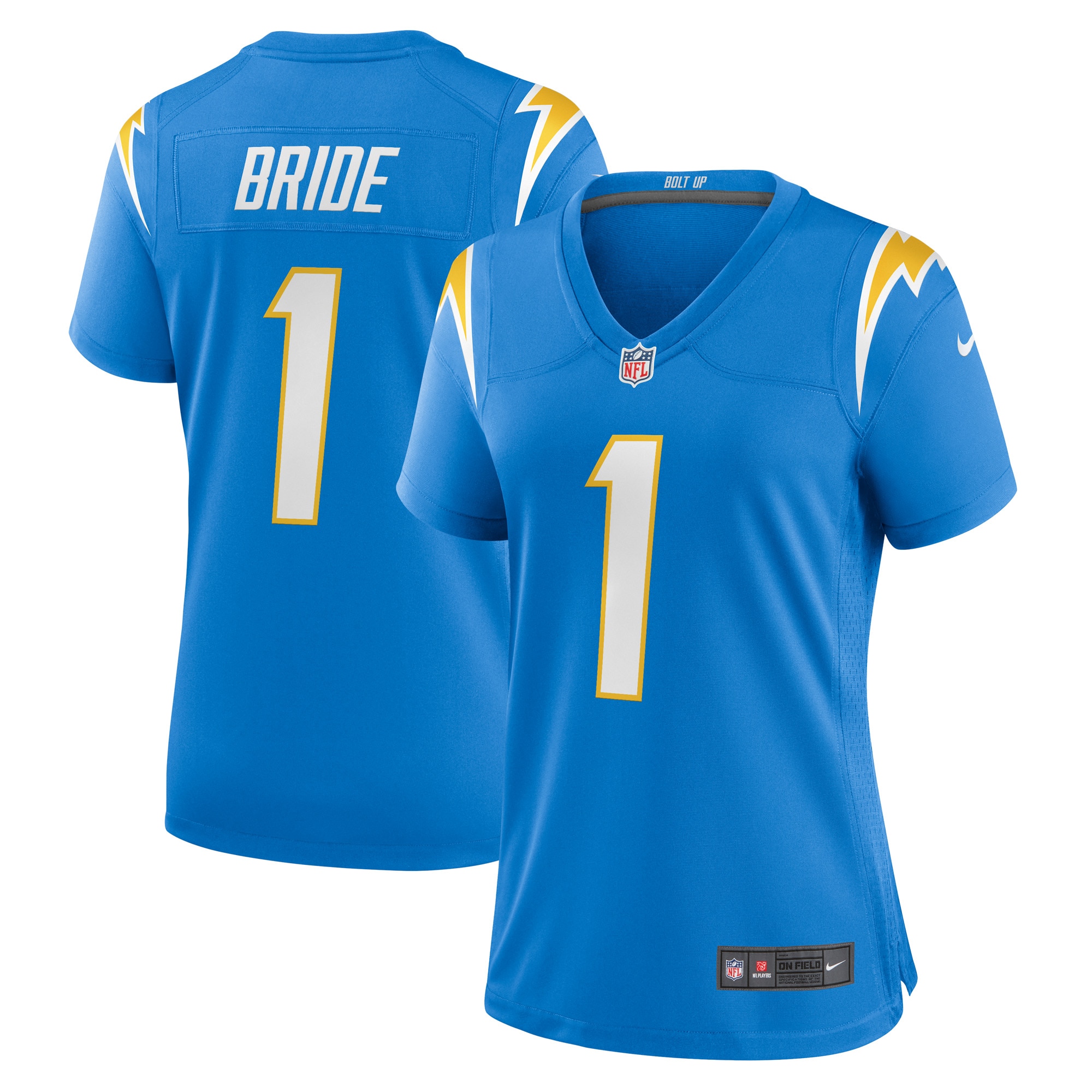 number 1 bride los angeles chargers nike womens game jersey powder blue clowdercats ntrvz.jpg