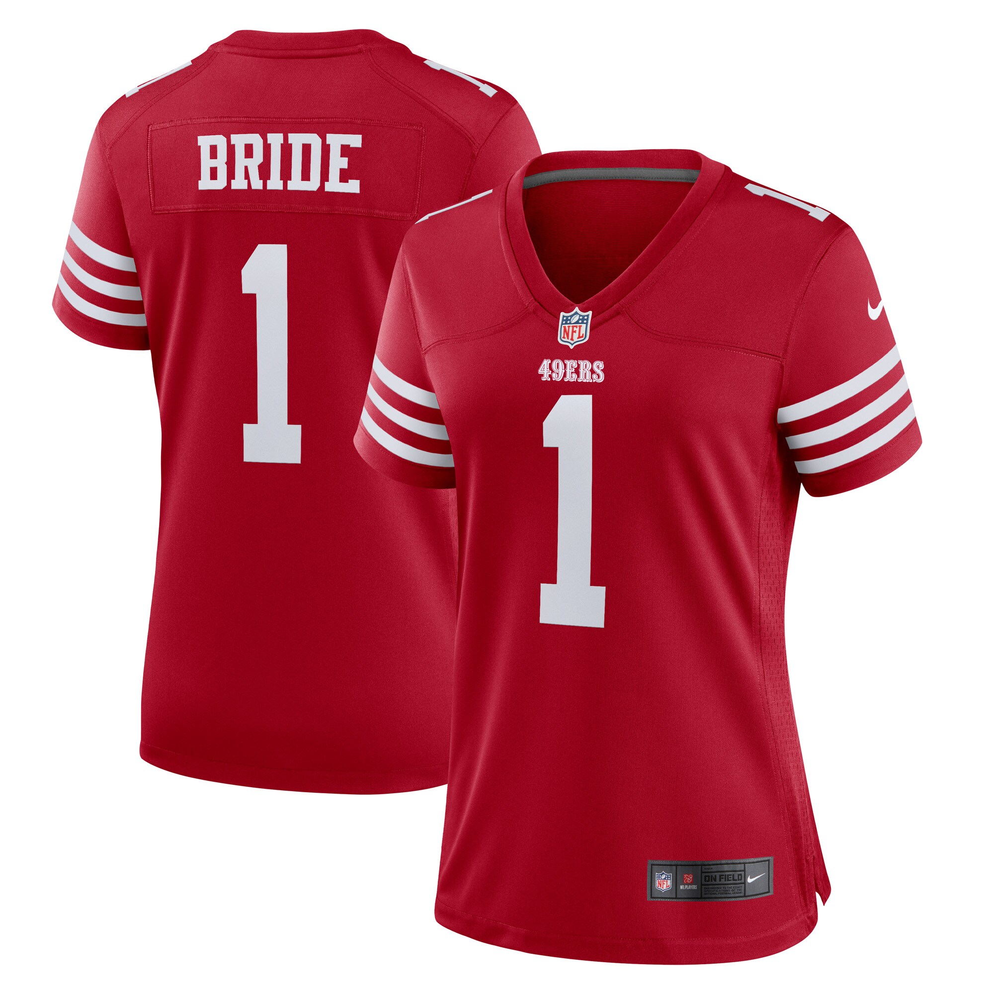 number 1 bride san francisco 49ers nike womens game jersey scarlet clowdercats ksfhi.jpg
