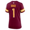 number 1 bride washington commanders nike womens game jersey burgundy clowdercats wpre1.jpg