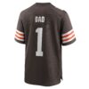 number 1 dad cleveland browns nike game jersey brown clowdercats dh2ev.jpg