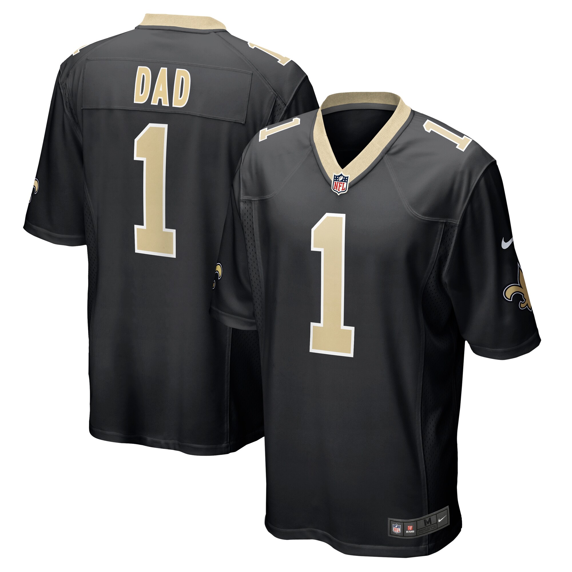 number 1 dad new orleans saints nike game jersey black clowdercats twuh6.jpg