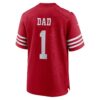 number 1 dad san francisco 49ers nike game jersey scarlet clowdercats umrdr.jpg