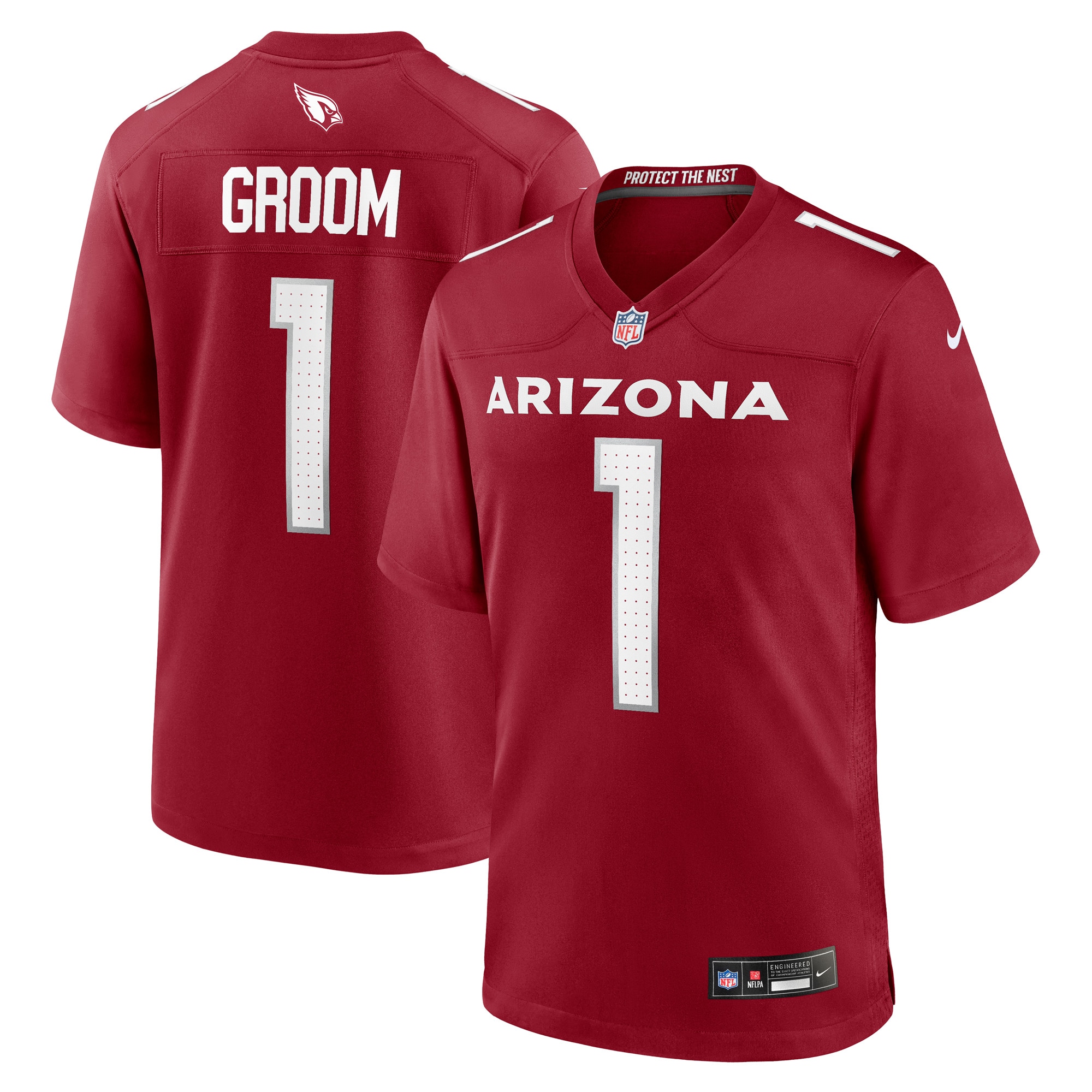 number 1 groom arizona cardinals nike game jersey cardinal clowdercats fwdyf.jpg