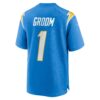 number 1 groom los angeles chargers nike game jersey powder blue clowdercats txtxg.jpg
