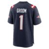 number 1 groom new england patriots nike game jersey navy clowdercats wv8ef.jpg