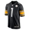 number 1 groom pittsburgh steelers nike game jersey black clowdercats s69us.jpg