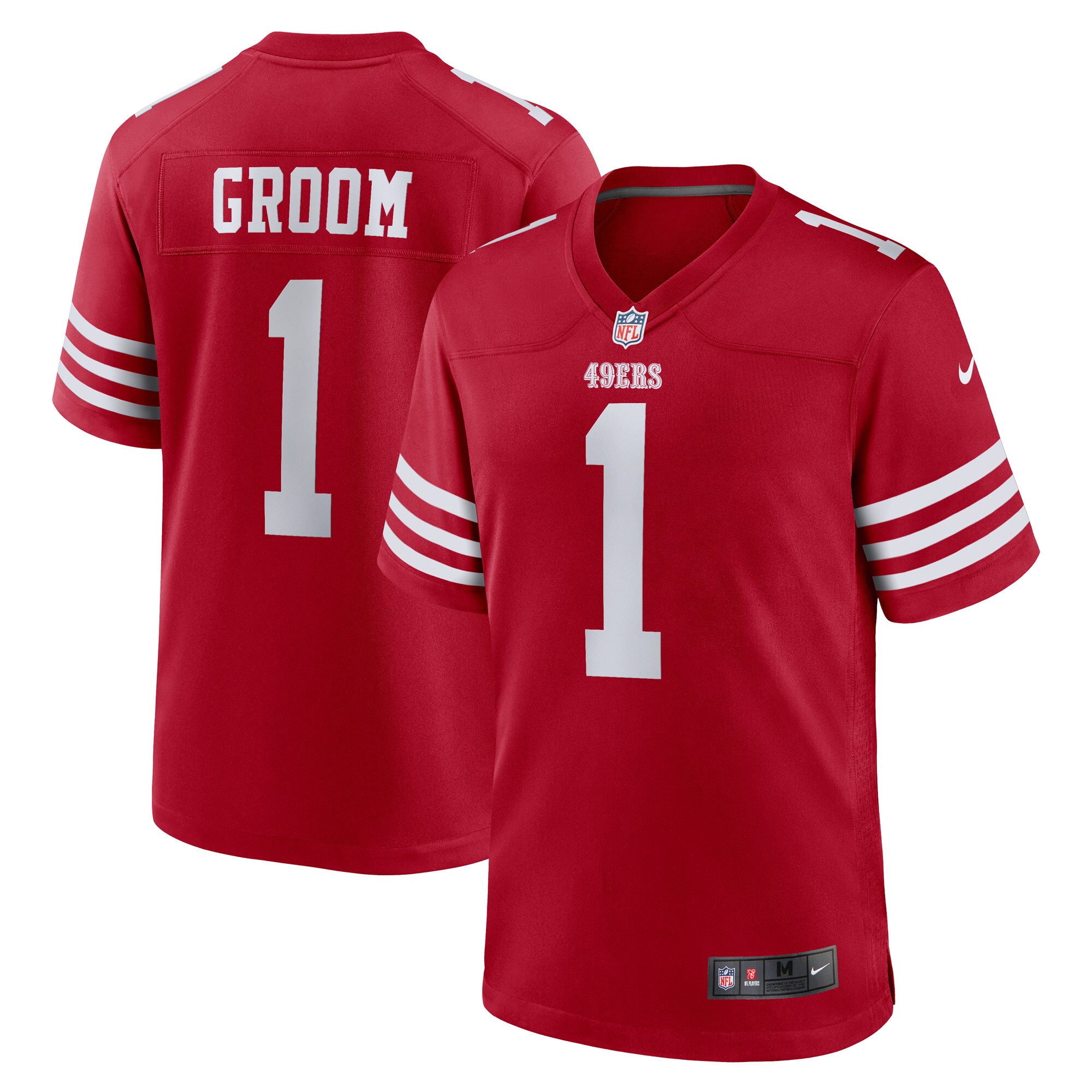 number 1 groom san francisco 49ers nike game jersey scarlet clowdercats fl80g.jpg