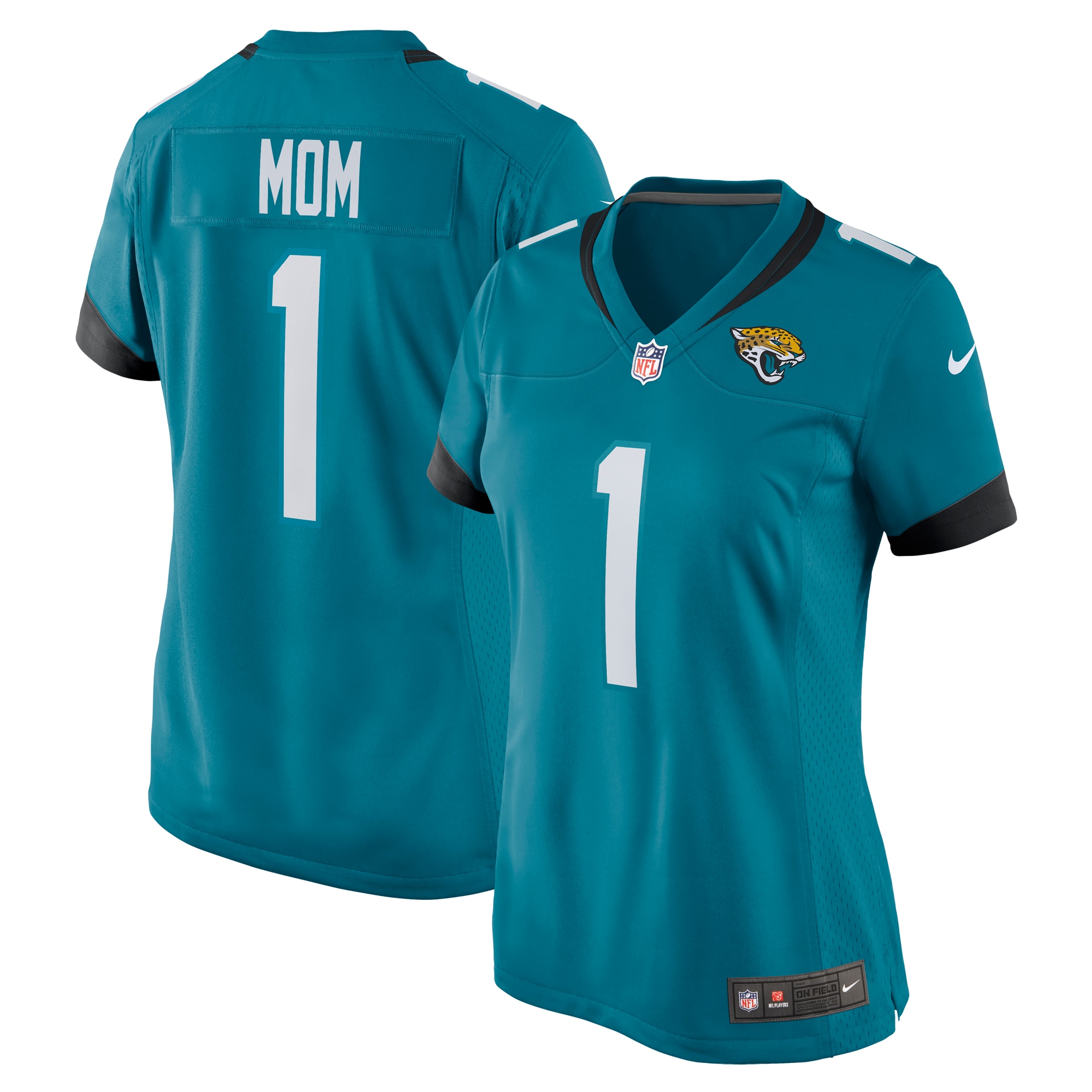 number 1 mom jacksonville jaguars nike womens game jersey teal clowdercats ryukj.jpg