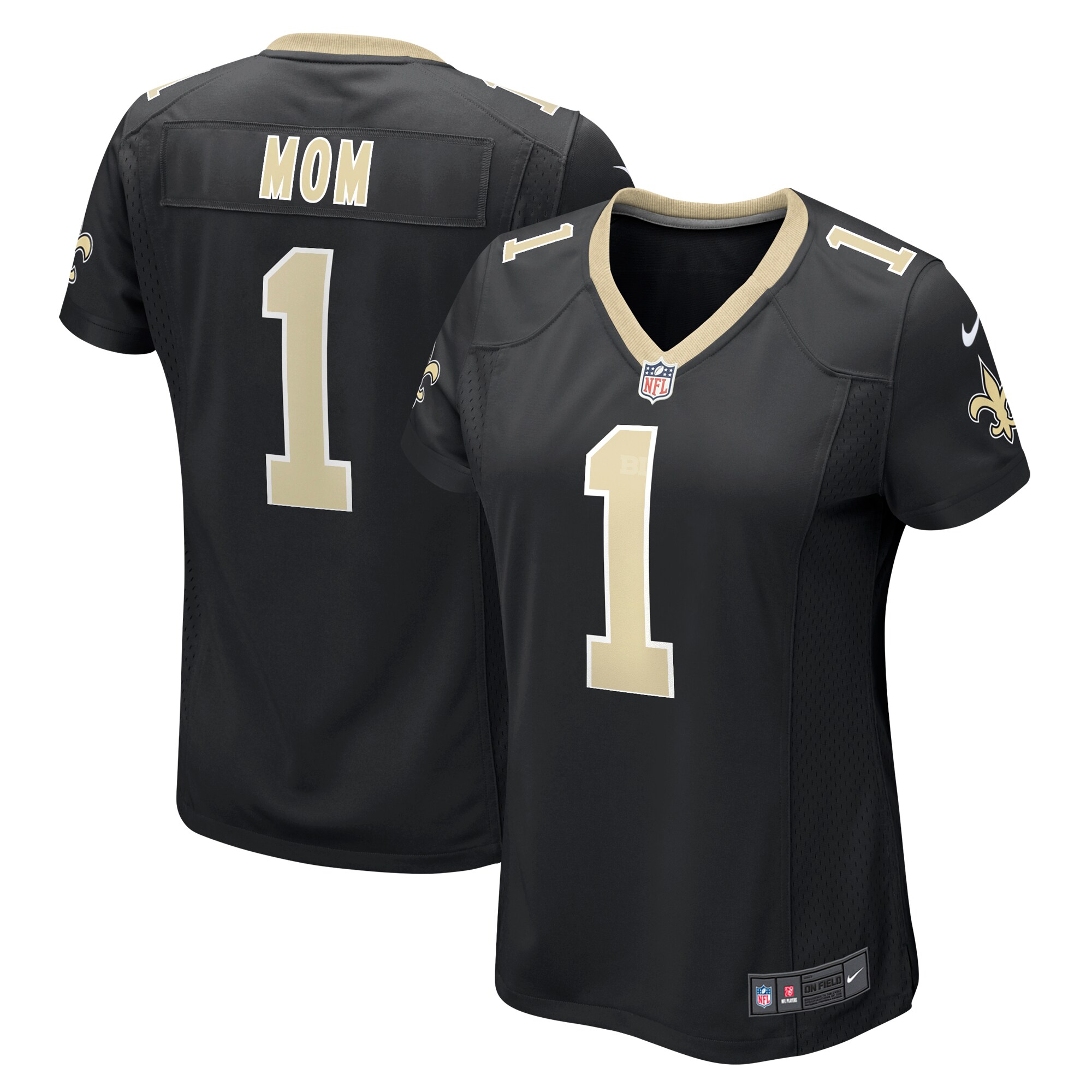 number 1 mom new orleans saints nike womens game jersey black clowdercats bfdth.jpg