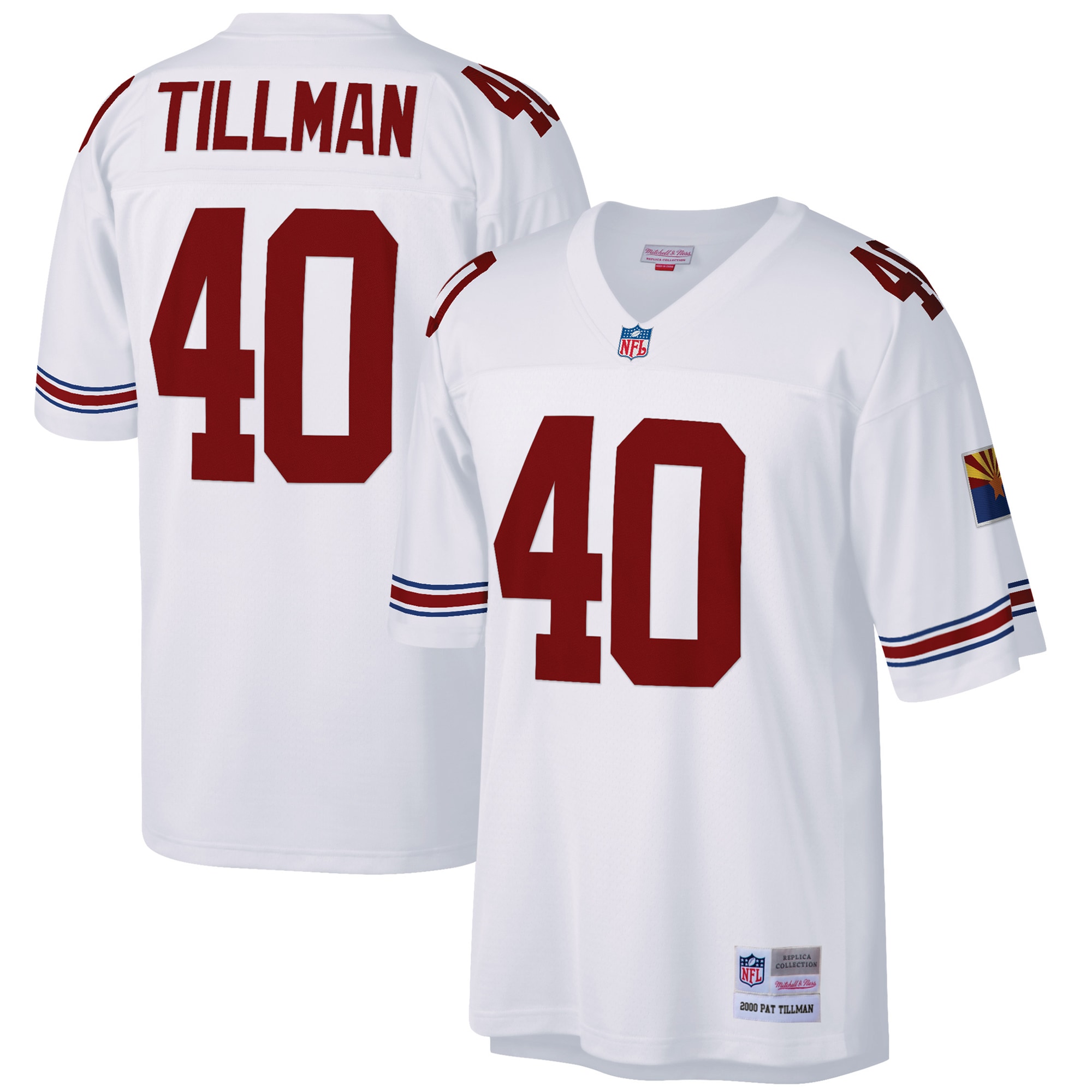 pat tillman arizona cardinals mitchell ness big tall 2000 retired player replica jersey white clowdercats bfuxc.jpg