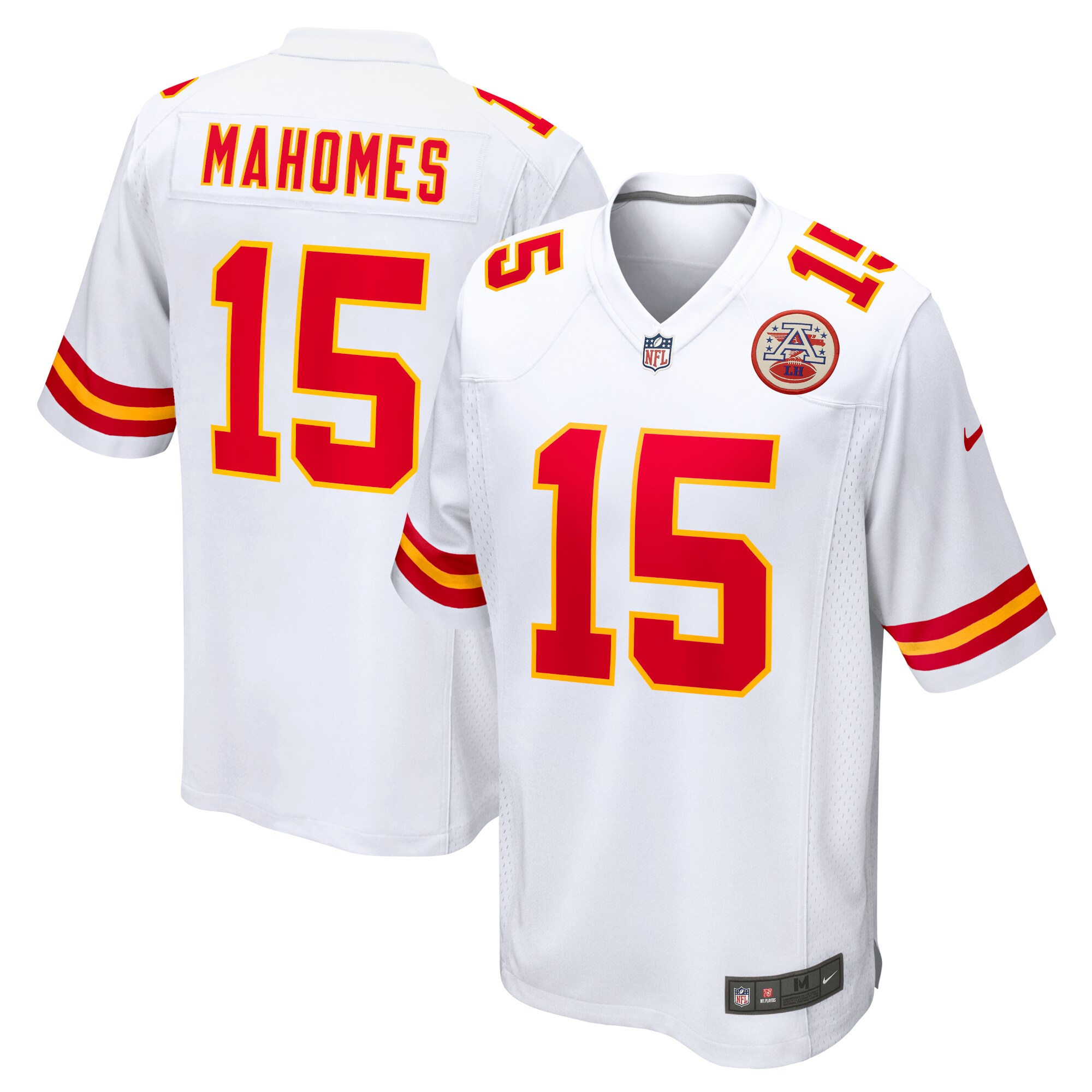 patrick mahomes kansas city chiefs nike game jersey white clowdercats cx007.jpg