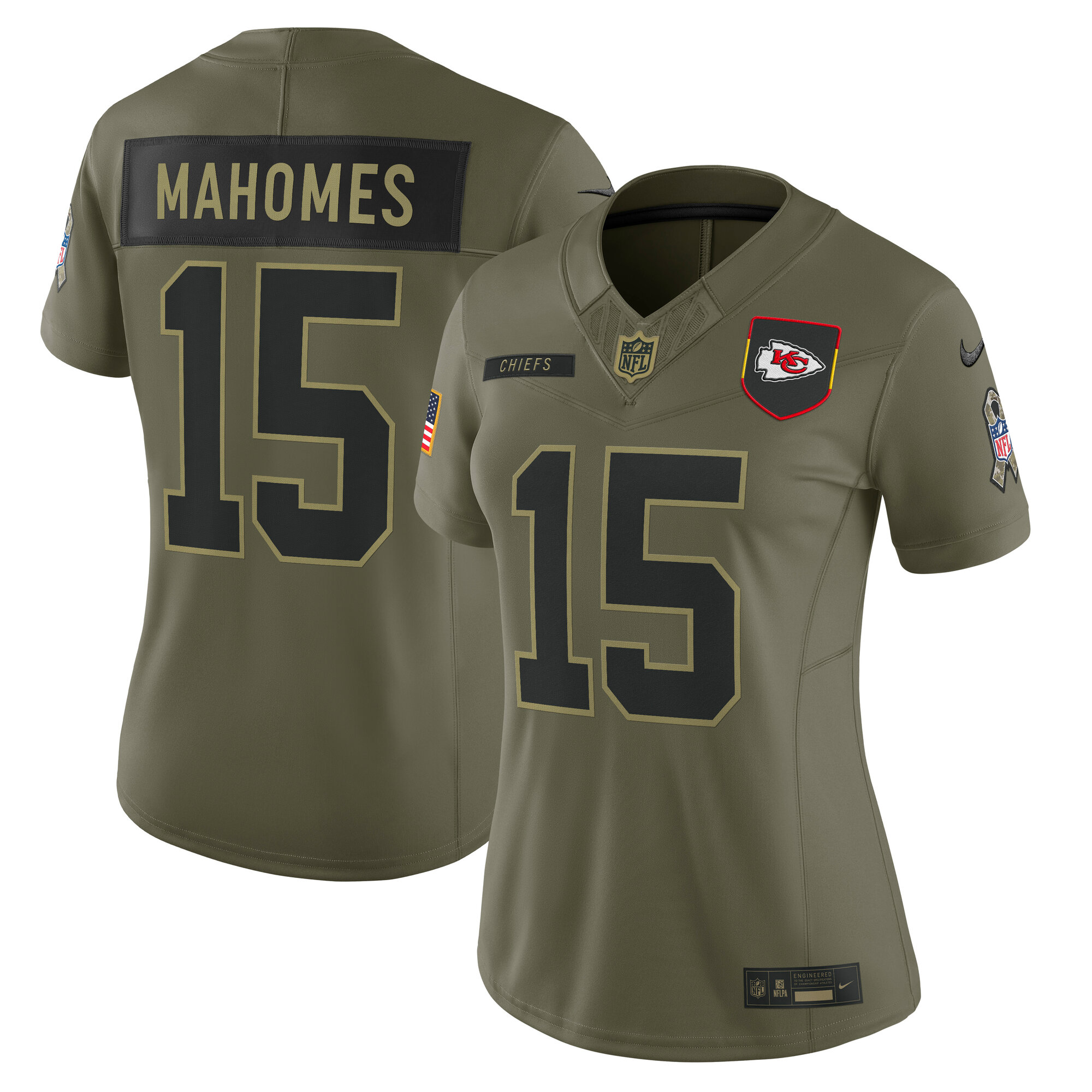 patrick mahomes kansas city chiefs nike womens 2025 salute to service limited jersey olive clowdercats y3opa.jpg