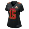 patrick mahomes kansas city chiefs nike womens super bowl lix fashion game jersey carbon black clowdercats 7at3d.jpg