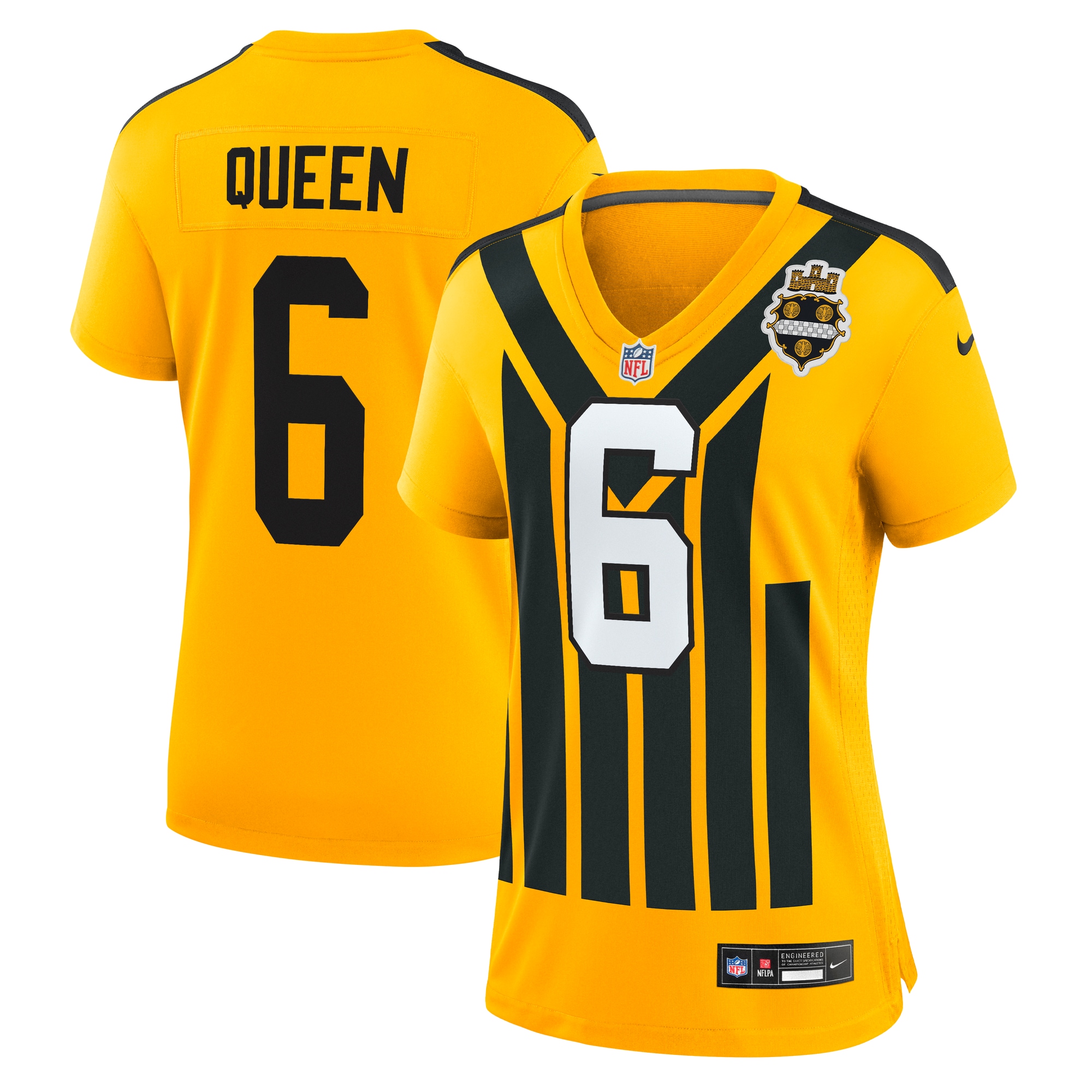 patrick queen pittsburgh steelers nike womens alternate 1933 throwback game jersey gold clowdercats epq2m.jpg