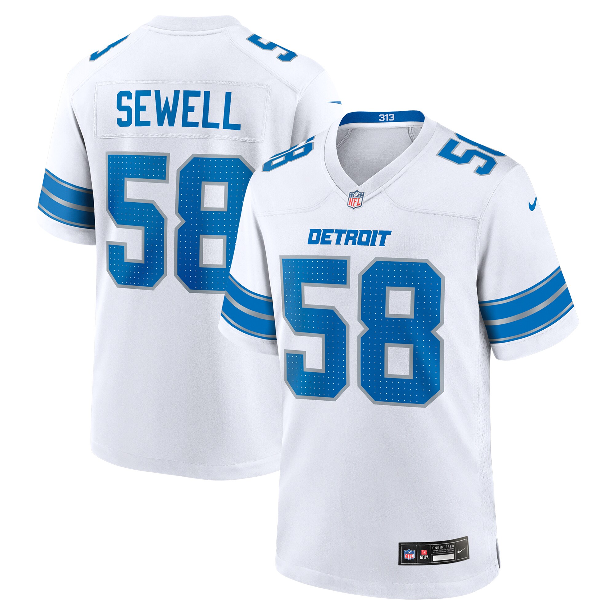 penei sewell detroit lions nike game jersey white clowdercats dwq94.jpg