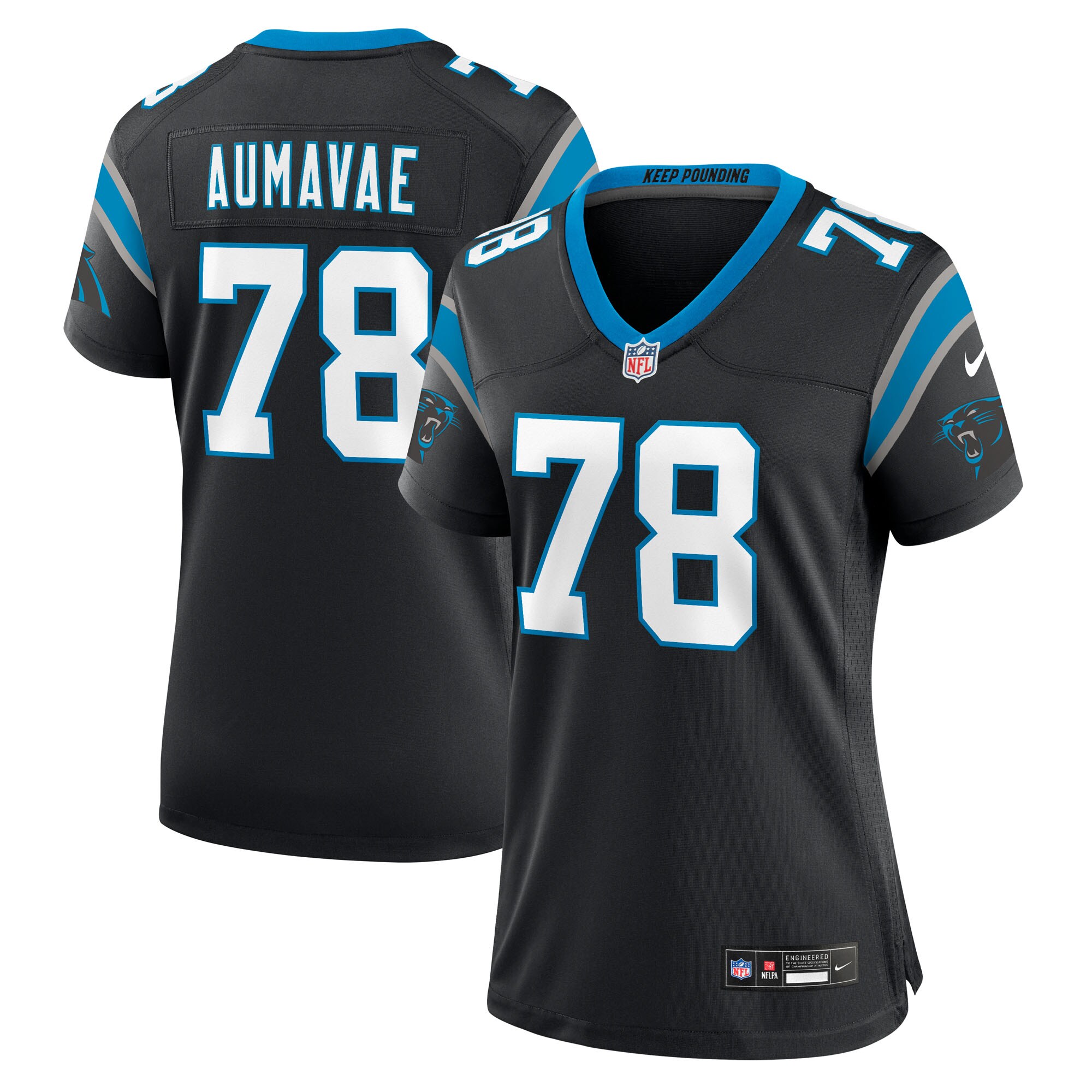popo aumavae carolina panthers nike womens team game jersey black clowdercats io8hr.jpg
