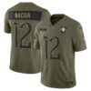 puka nacua los angeles rams nike 2025 salute to service limited jersey olive clowdercats evsku.jpg