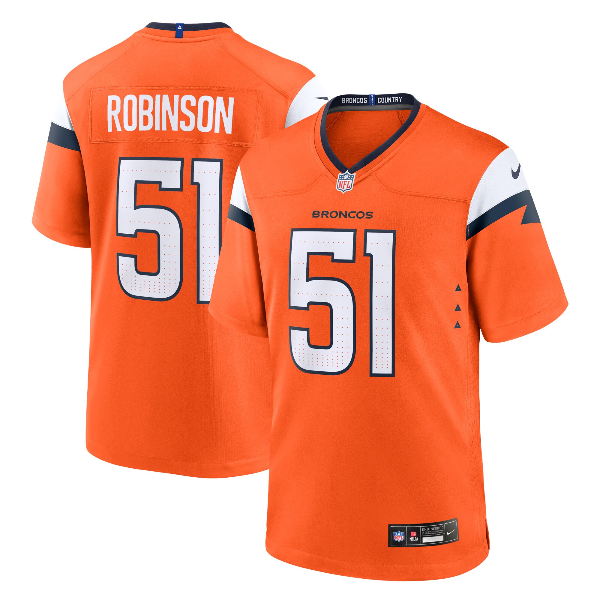 que robinson denver broncos nike team game jersey orange clowdercats uancl.jpg