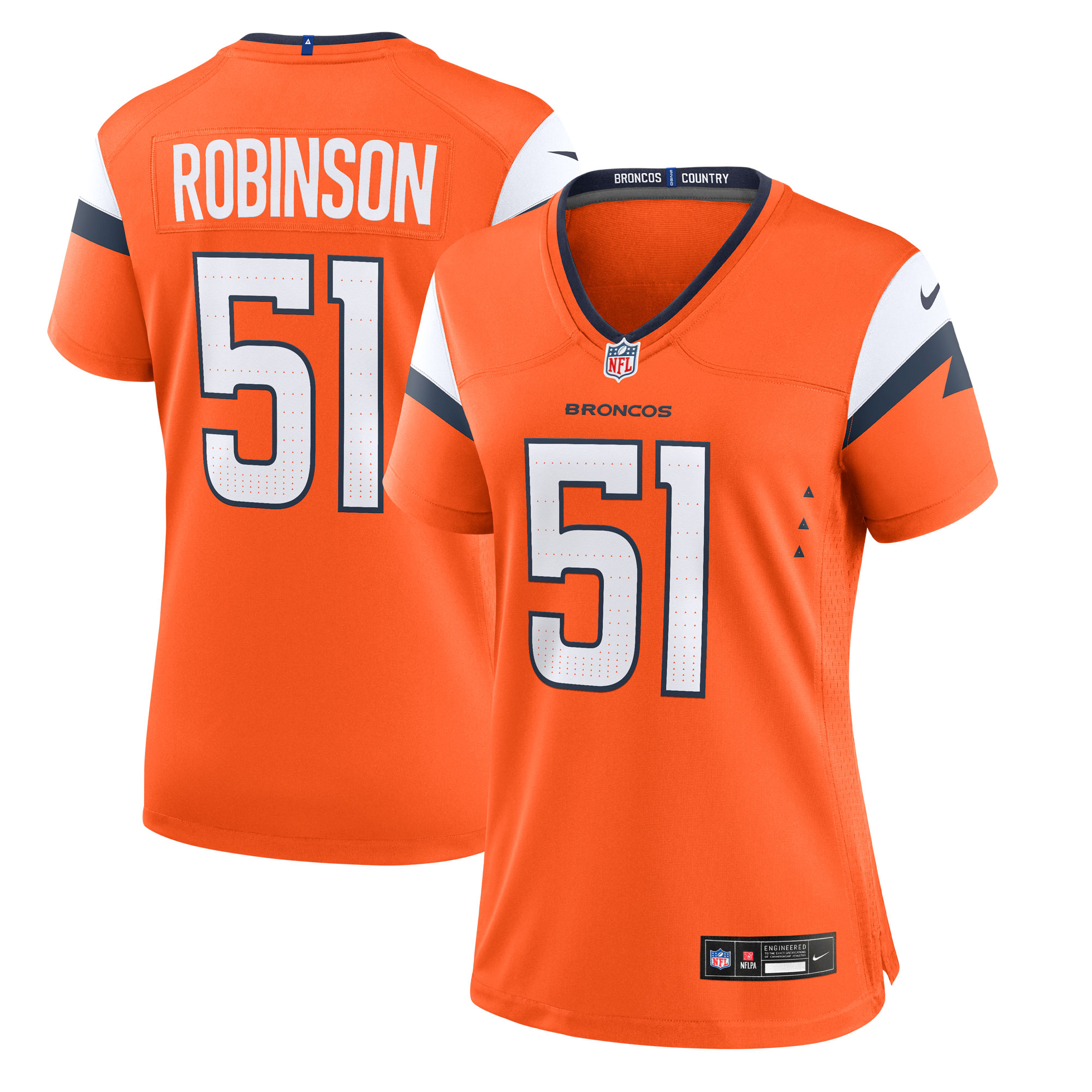 que robinson denver broncos nike womens team game jersey orange clowdercats ihpyb.jpg