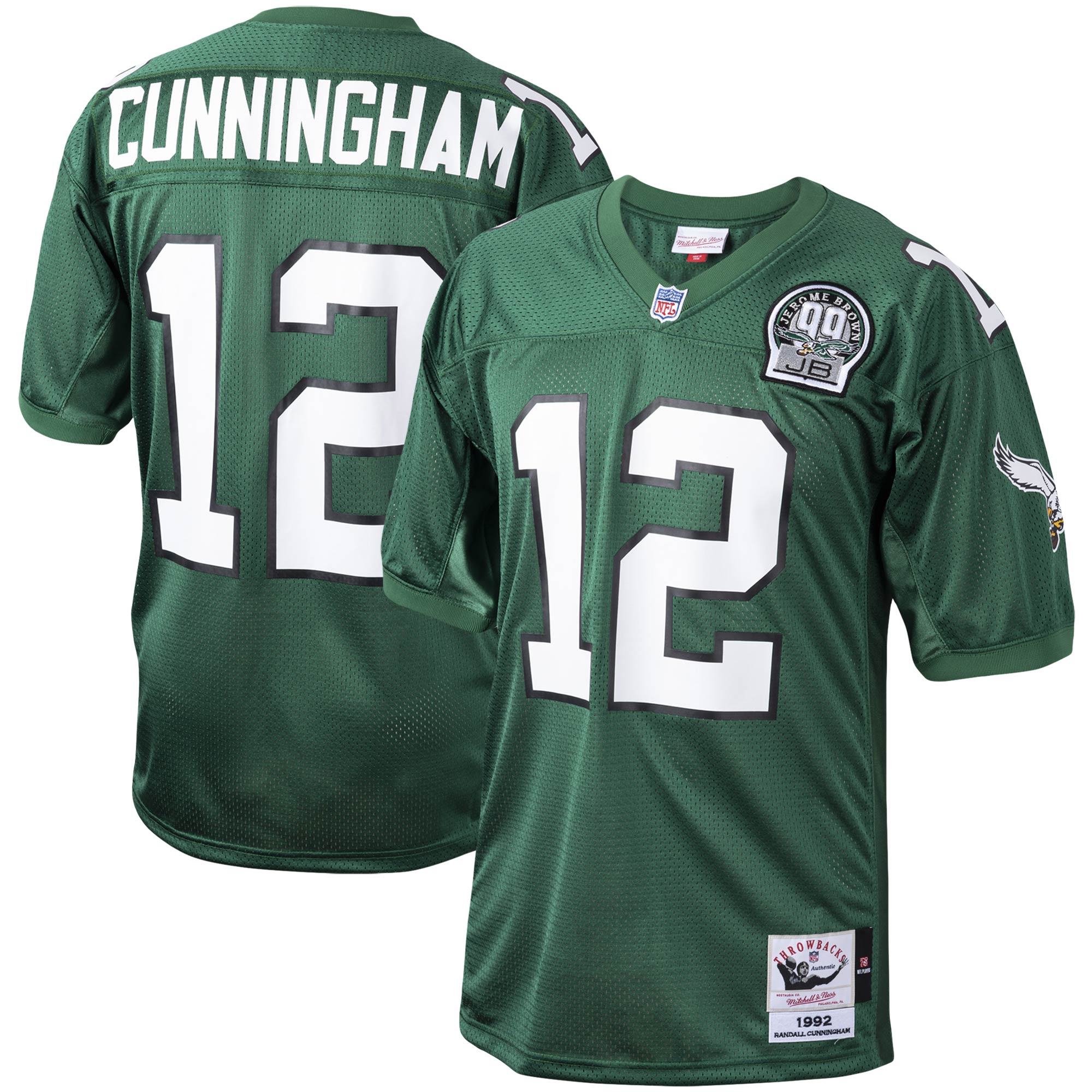 randall cunningham philadelphia eagles 1992 mitchell ness authentic throwback retired player jersey green clowdercats 8bwtg.jpg