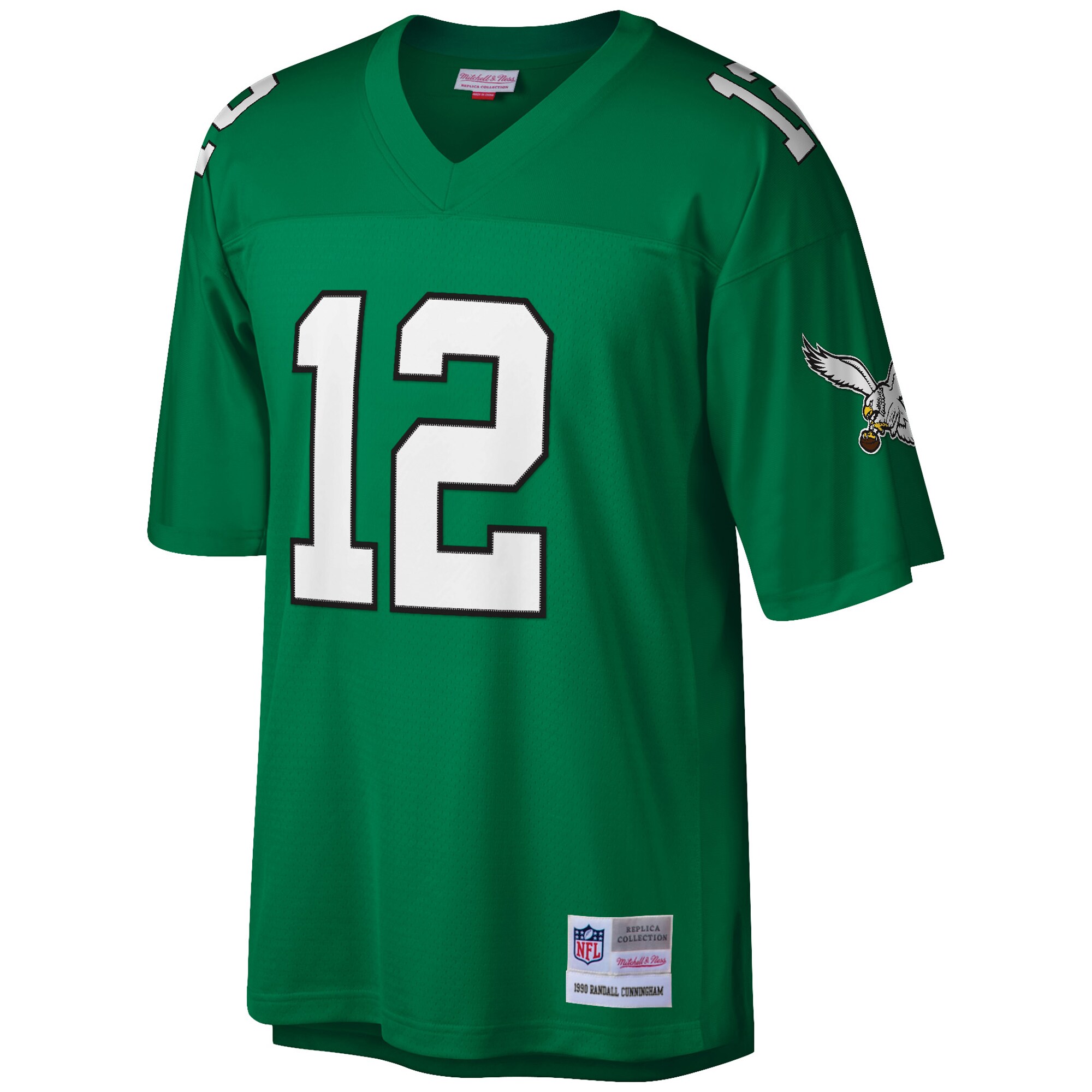 randall cunningham philadelphia eagles mitchell ness big tall 1990 retired player replica jersey kelly green clowdercats csrvw.jpg