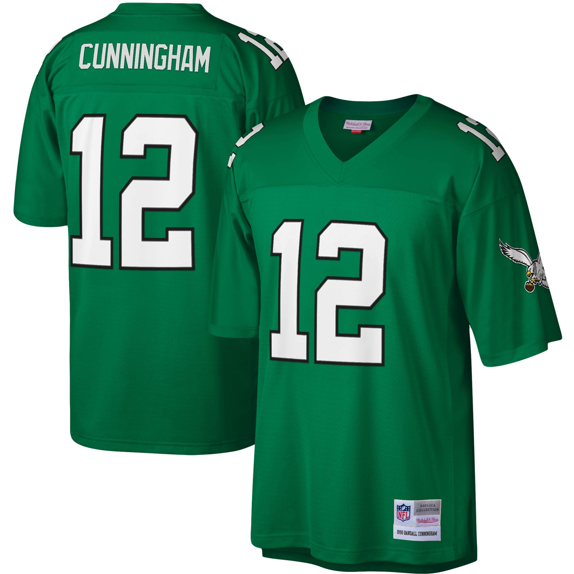 randall cunningham philadelphia eagles mitchell ness legacy replica jersey kelly green clowdercats ufcfg.jpg