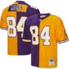 randy moss minnesota vikings mitchell ness 1998 split legacy replica jersey purplegold clowdercats owbzu.jpg
