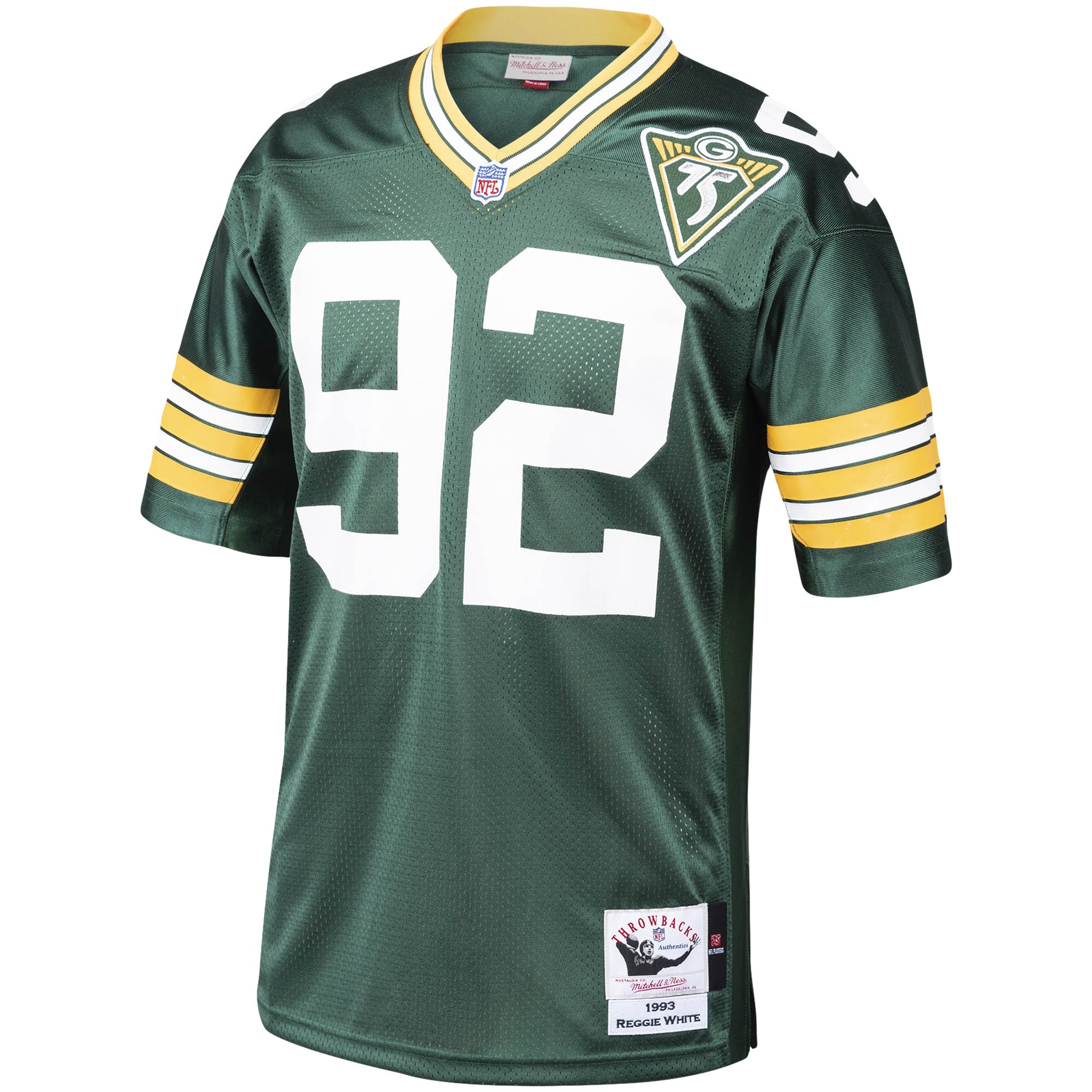 reggie white green bay packers 1993 mitchell ness authentic throwback retired player jersey green clowdercats 6wrzr.jpg