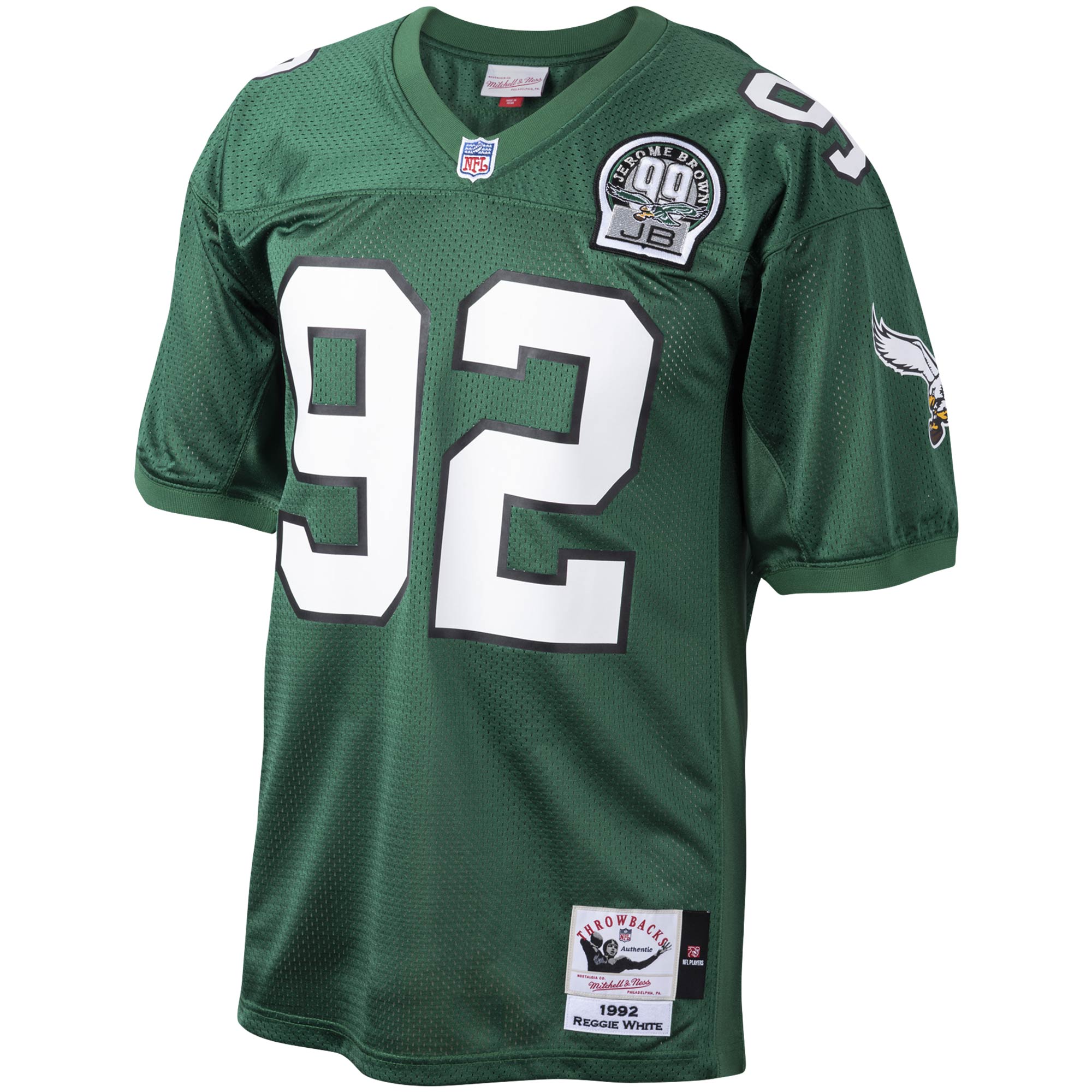 reggie white philadelphia eagles mitchell ness authentic throwback retired player jersey green clowdercats fu50f.jpg