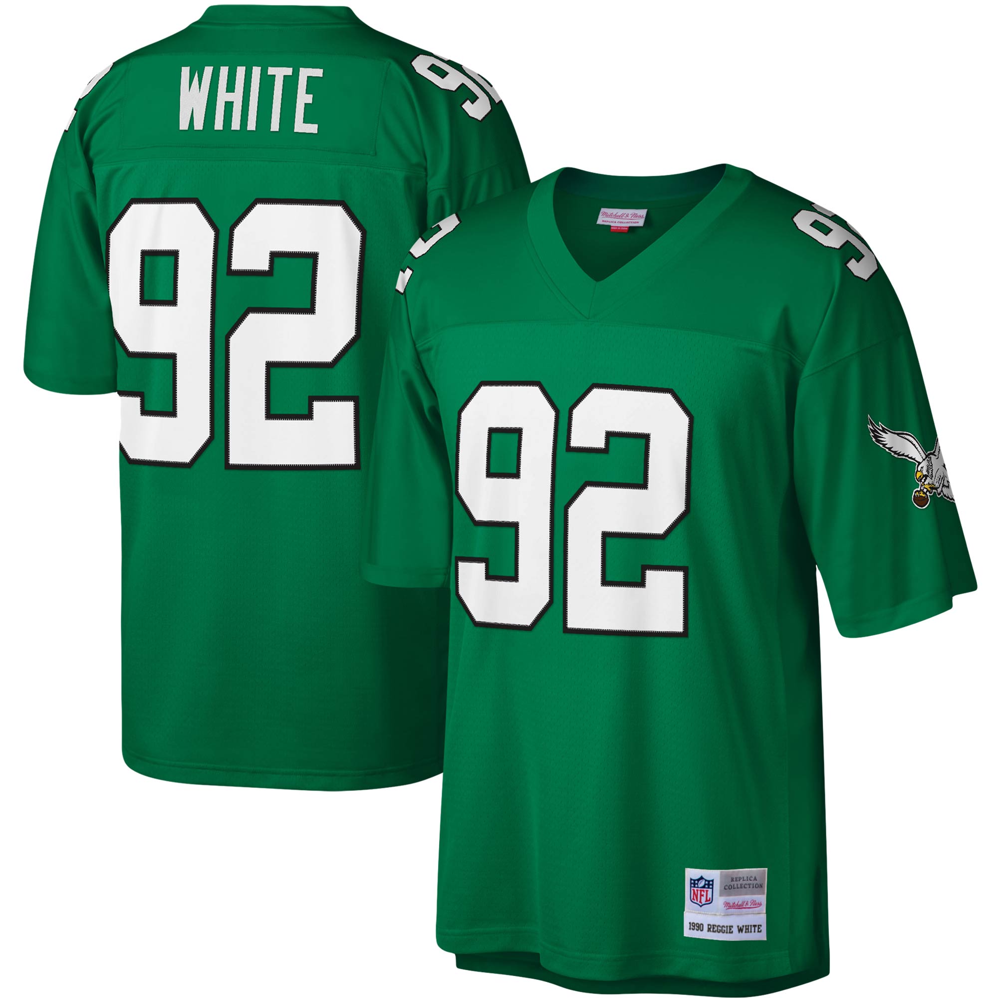 reggie white philadelphia eagles mitchell ness legacy replica jersey kelly green clowdercats rvjaj.jpg