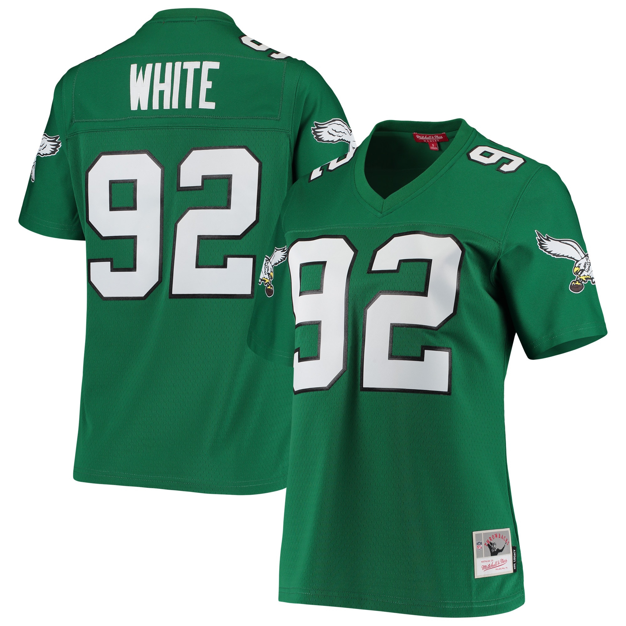 reggie white philadelphia eagles mitchell ness womens 1990 legacy replica jersey kelly green clowdercats y2nfr.jpg