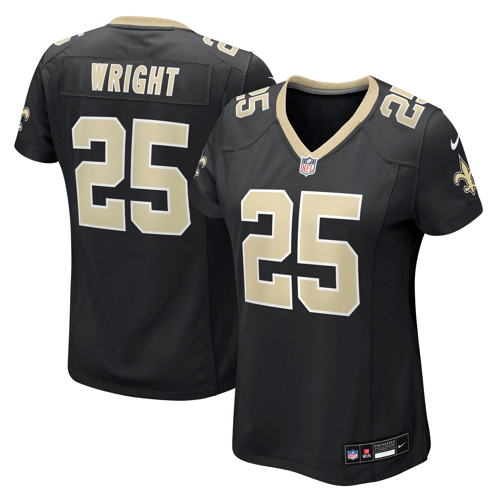 rejzohn wright new orleans saints nike womens team game jersey black clowdercats zxjna.jpg