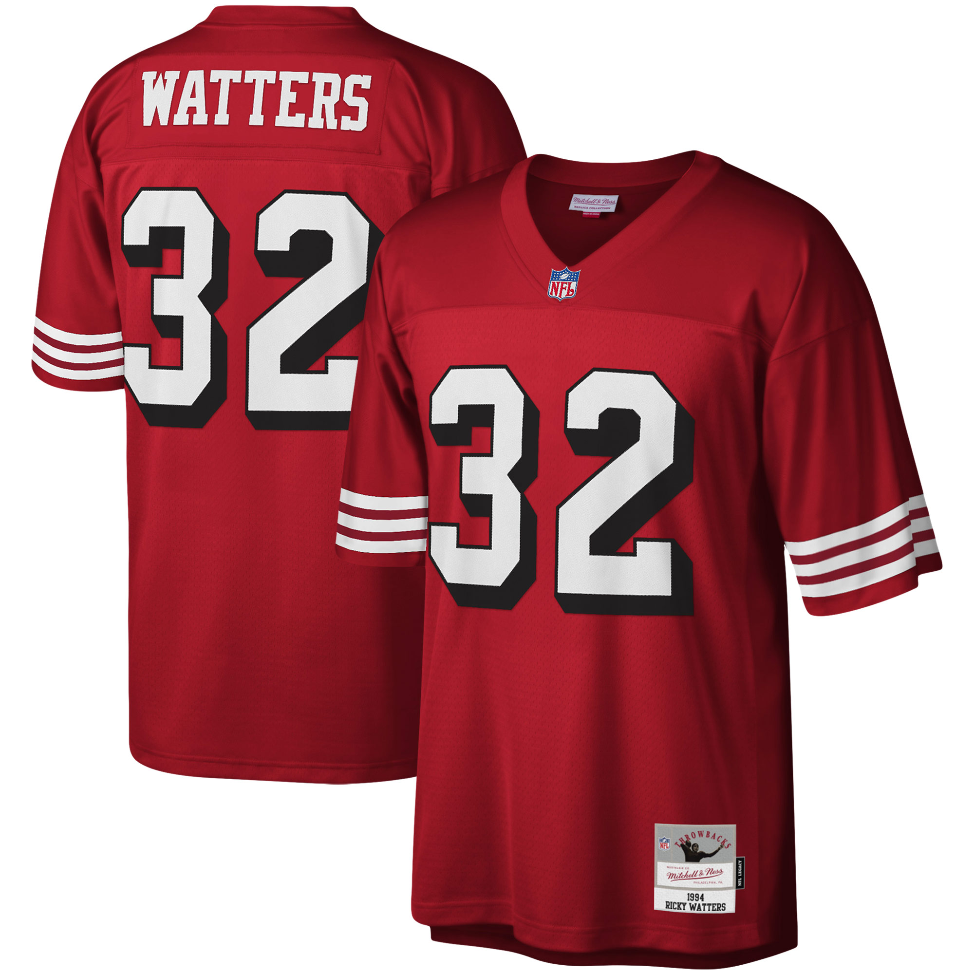 ricky watters san francisco 49ers mitchell ness legacy replica jersey scarlet clowdercats apq4j.jpg
