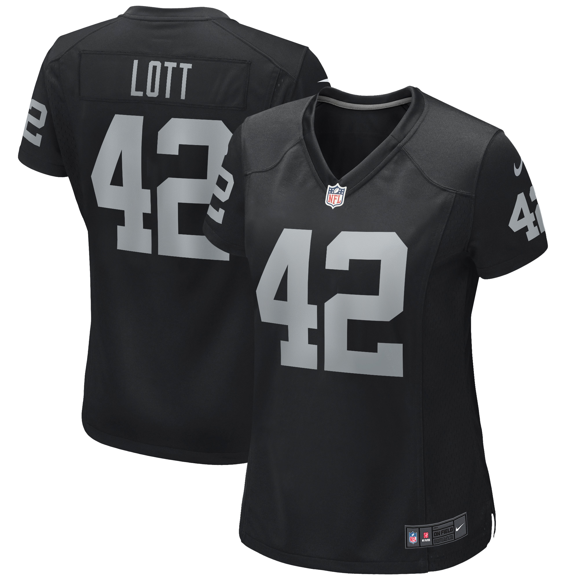 ronnie lott las vegas raiders nike womens game retired player jersey black clowdercats clpob.jpg