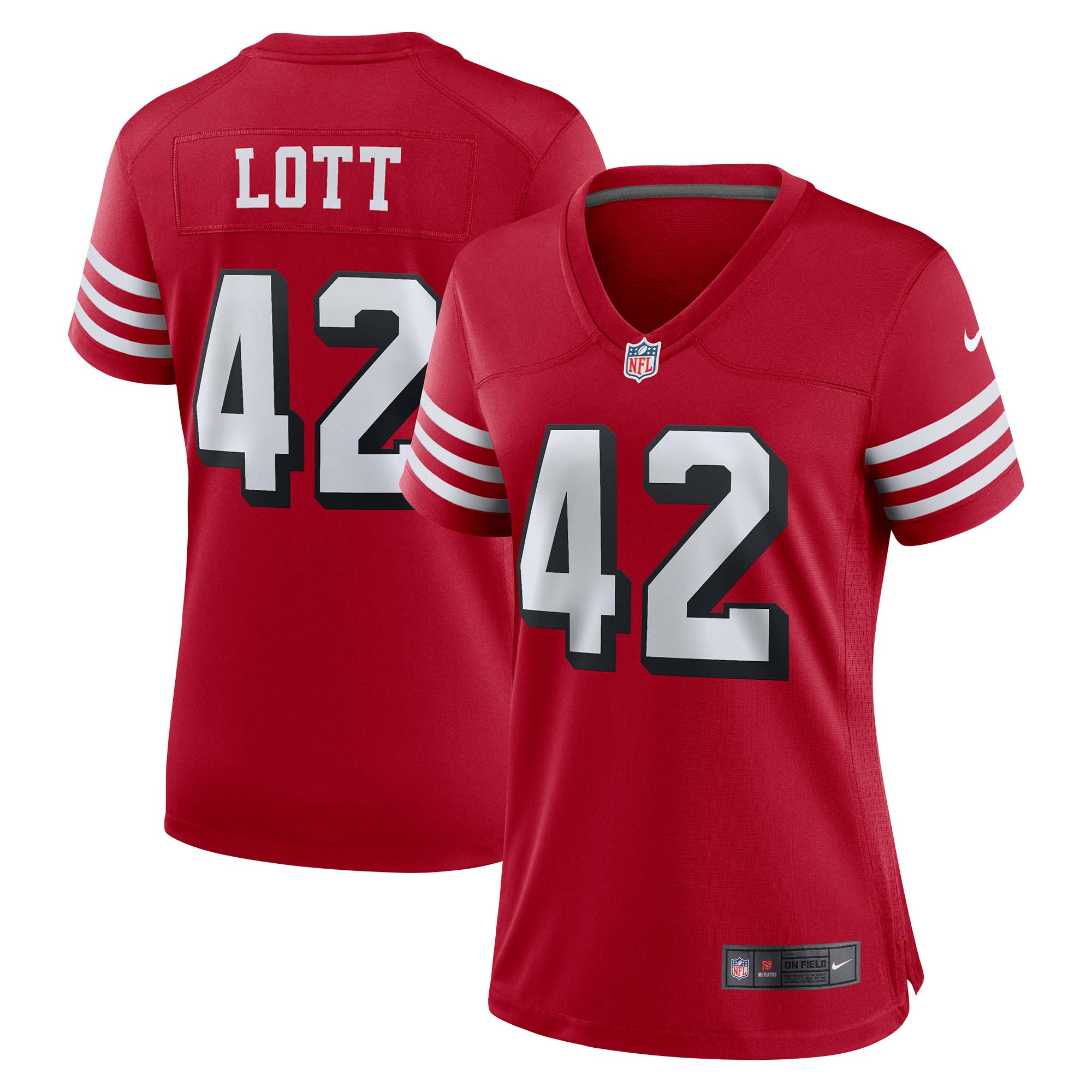 ronnie lott san francisco 49ers nike womens alternate game jersey scarlet clowdercats do0wh.jpg