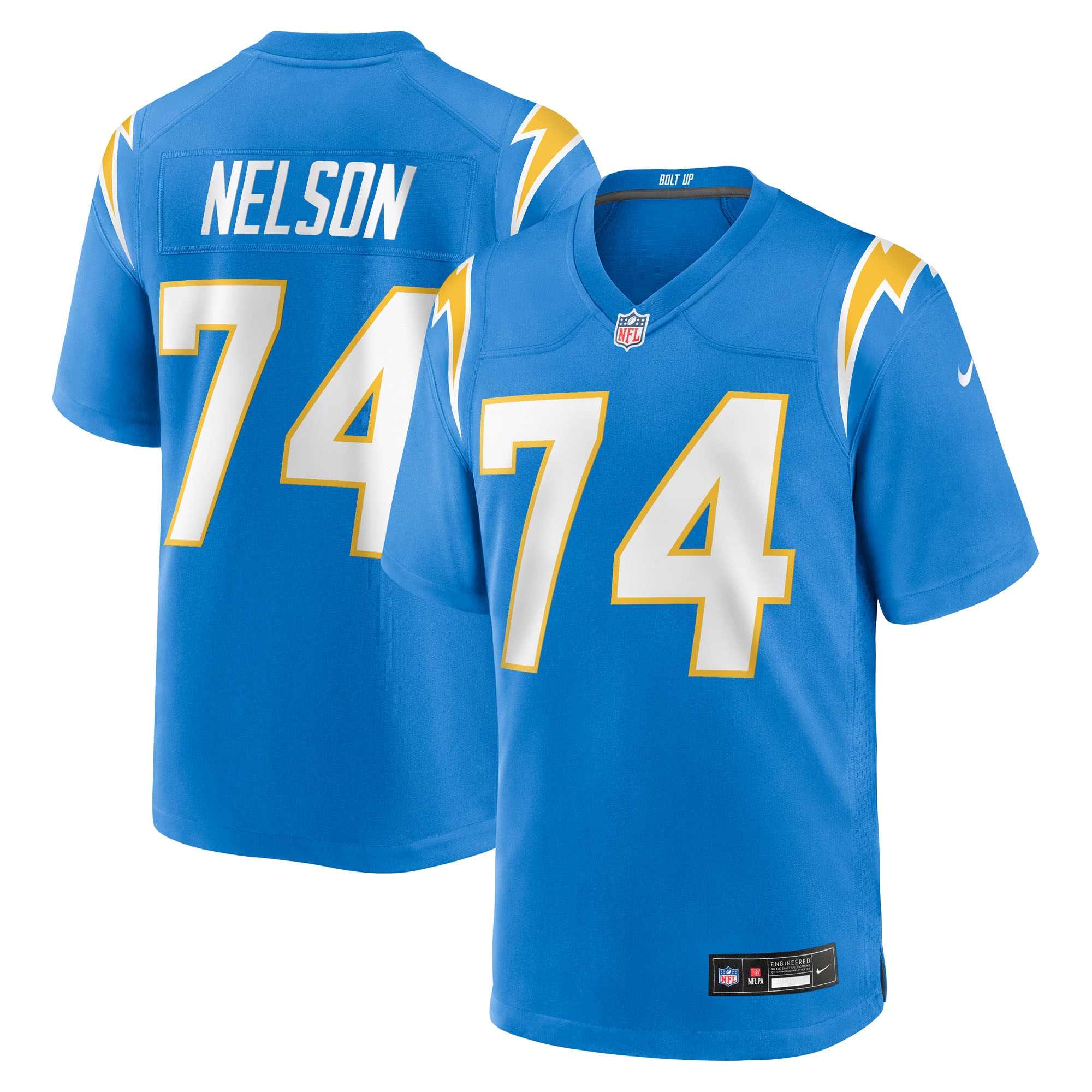 ryan nelson los angeles chargers nike team game jersey powder blue clowdercats zxpvv.jpg