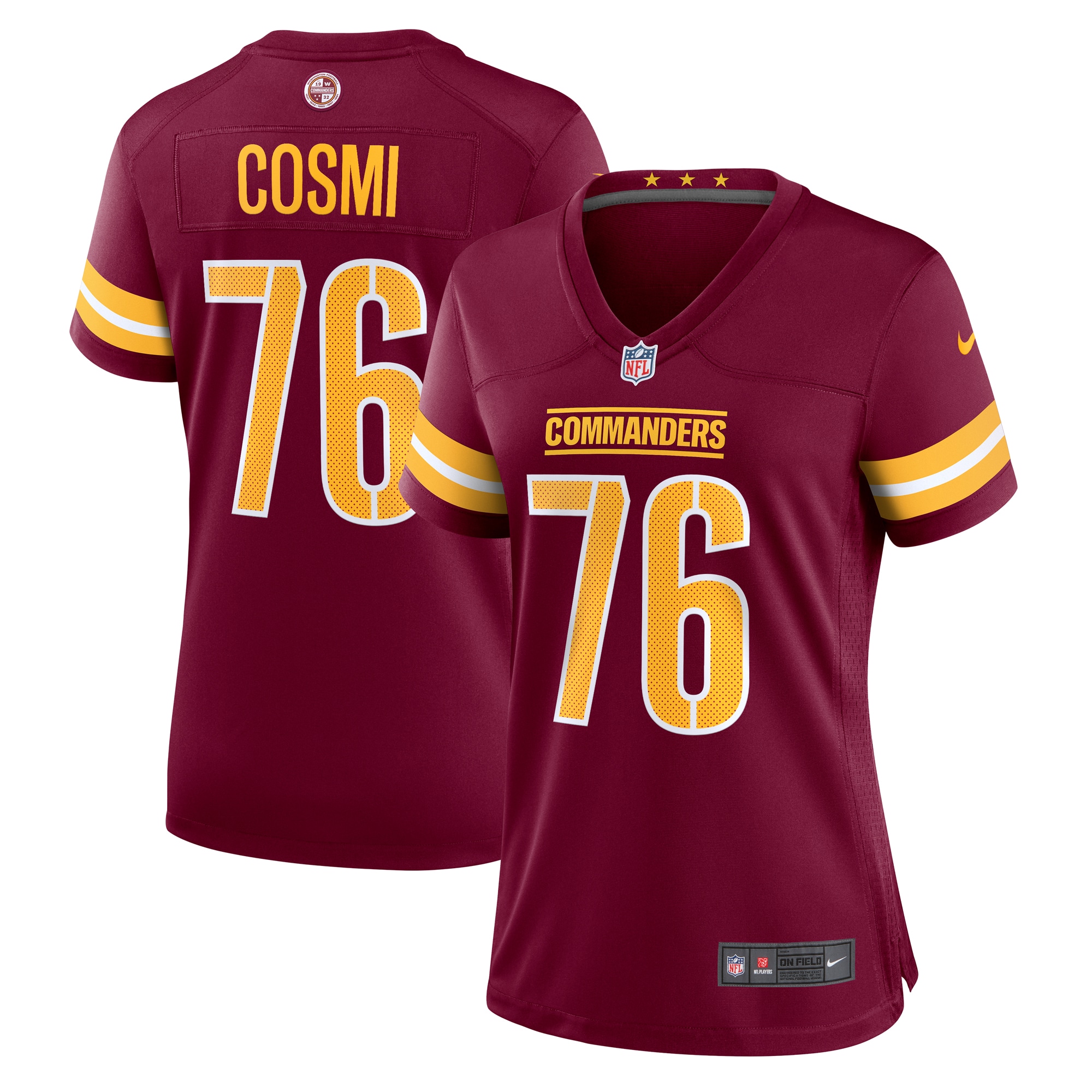 sam cosmi washington commanders nike womens game jersey burgundy clowdercats mhwga.jpg