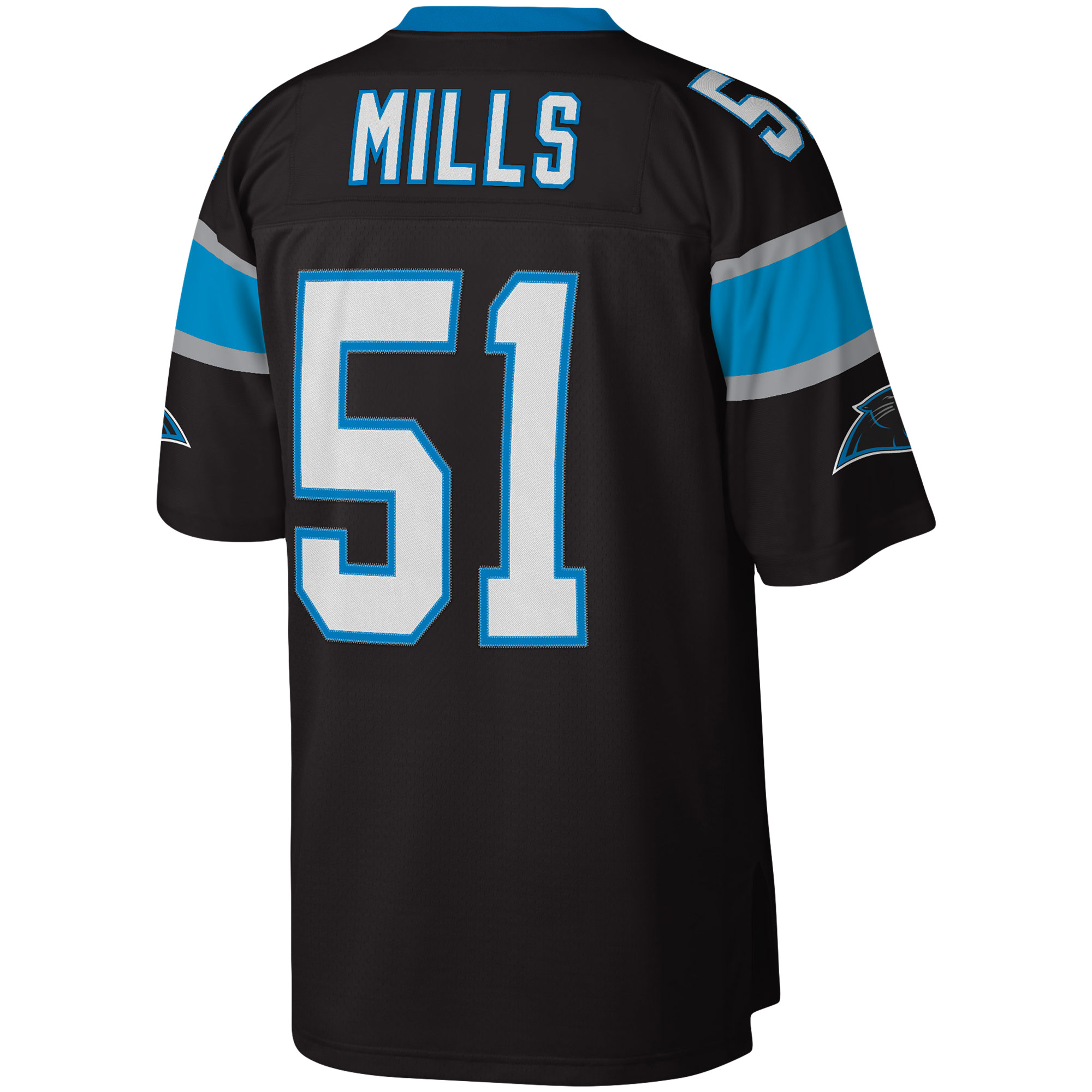 sam mills carolina panthers mitchell ness legacy replica jersey black clowdercats gy2fo.jpg