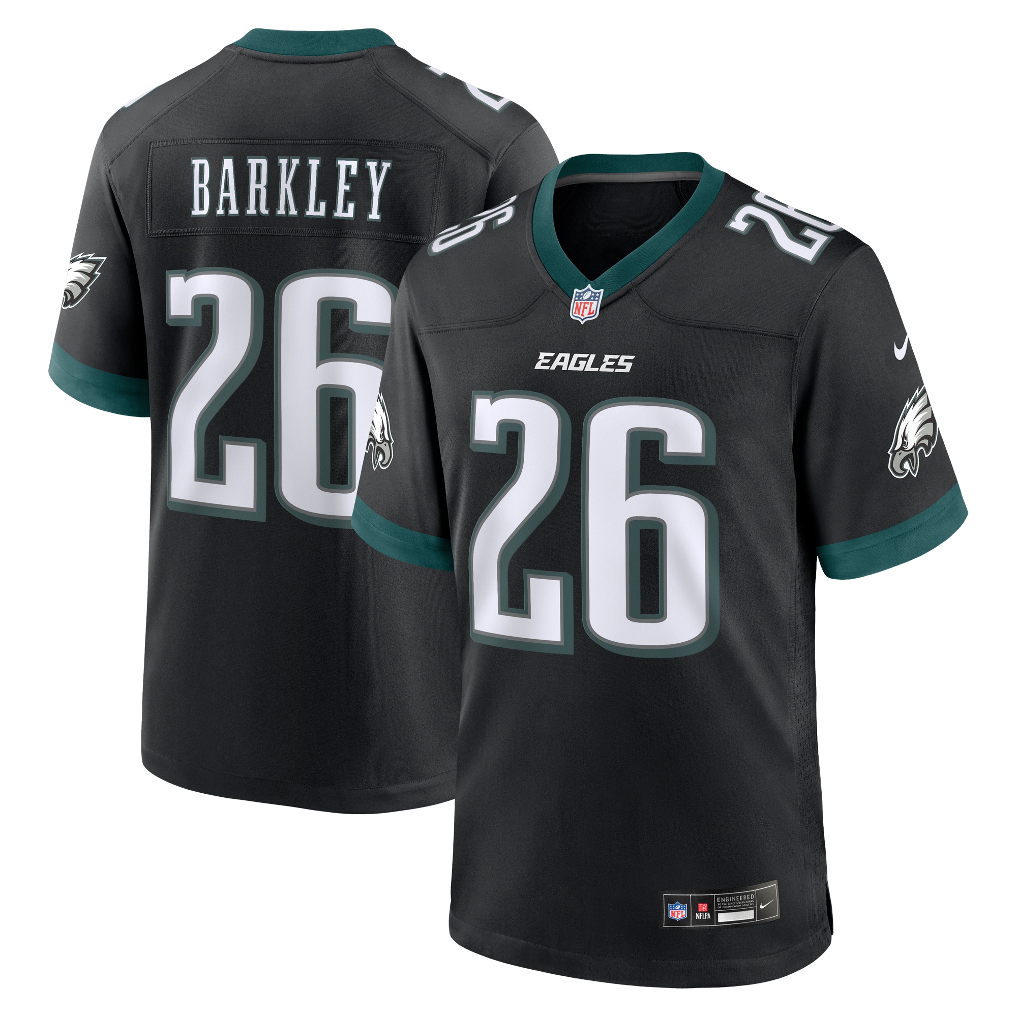 saquon barkley philadelphia eagles nike alternate game jersey black clowdercats fwfbz.jpg