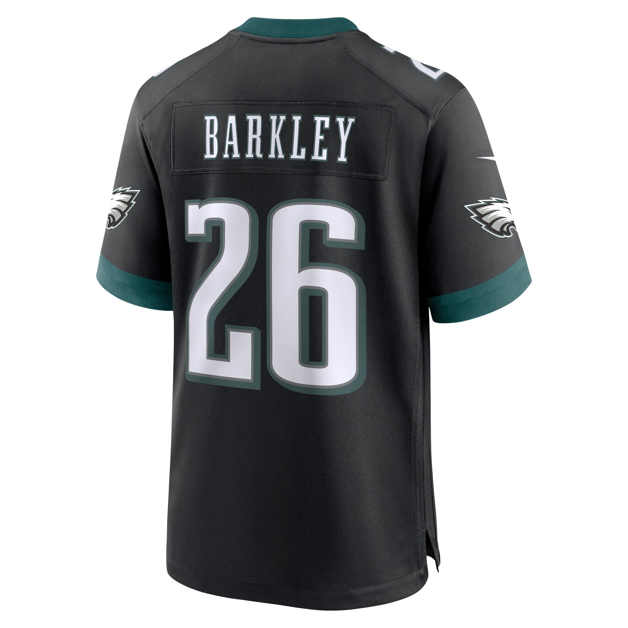 saquon barkley philadelphia eagles nike alternate game jersey black clowdercats rmedk.jpg